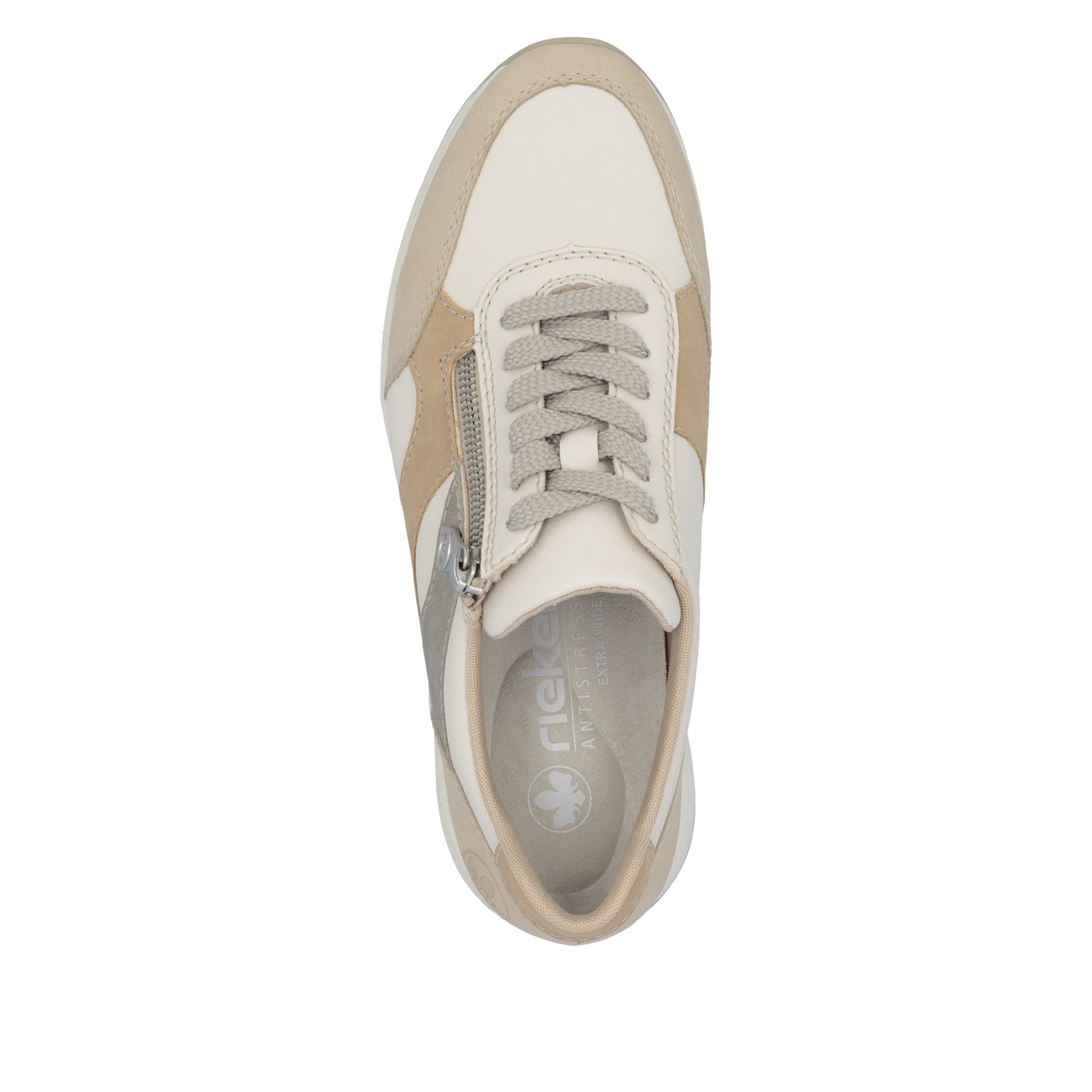 Beige Zip Shoes for Women | Rieker N9518-60