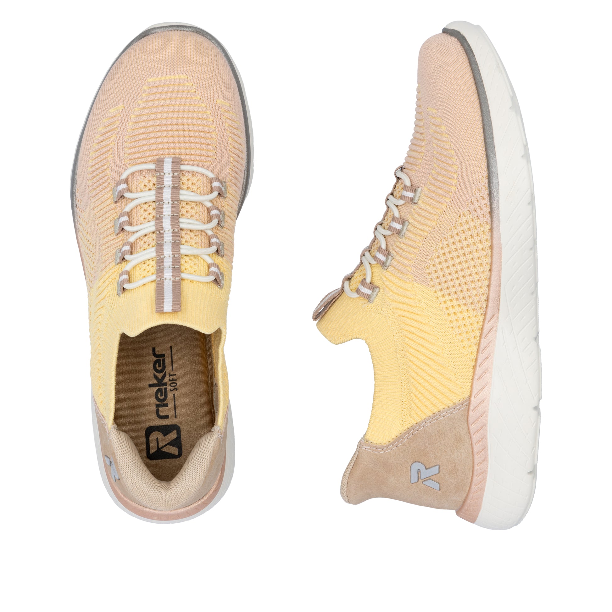 Yellow Elasticated Shoes for Women | Rieker M5066-68
