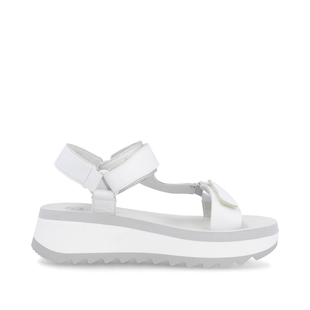 White Hook & Loop Sandals for Women | Rieker W3051-80