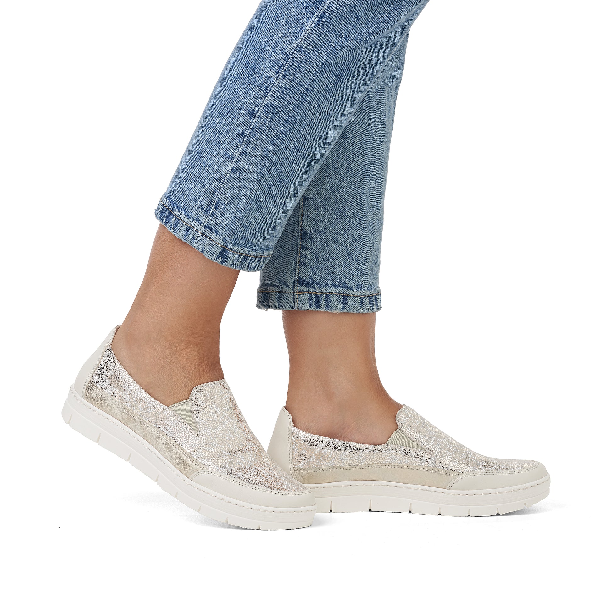 Metallic Elasticated Shoes for Women | Remonte D5829-90