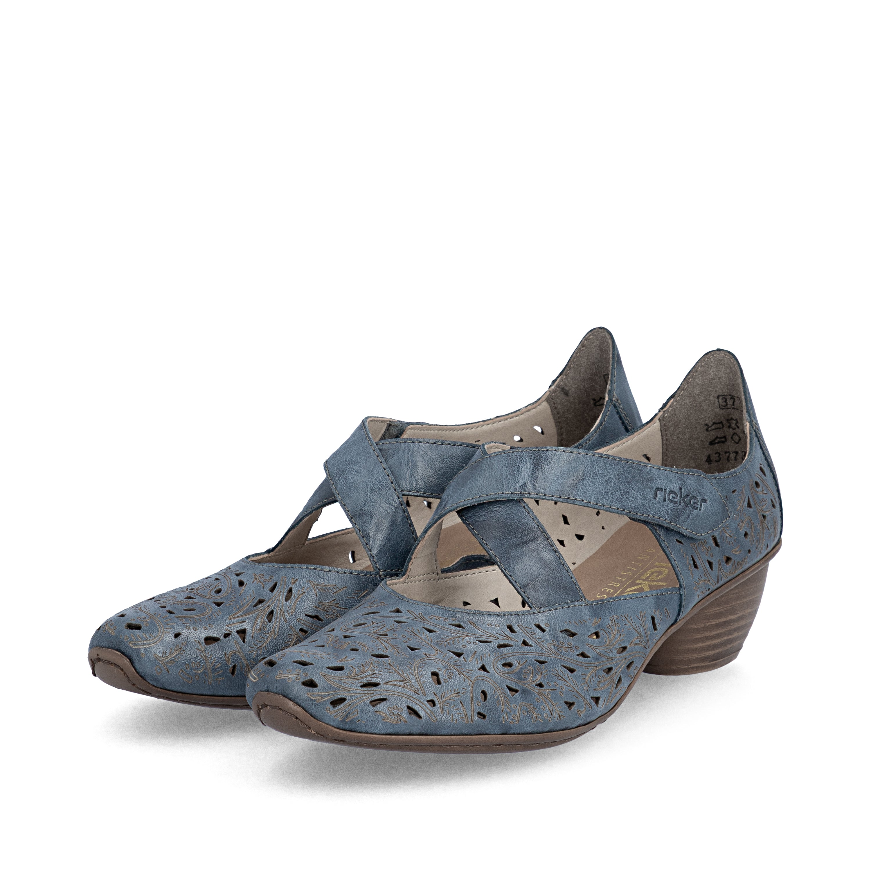 Rieker Women's Mary Jane Shoe - Blue | 43773-12