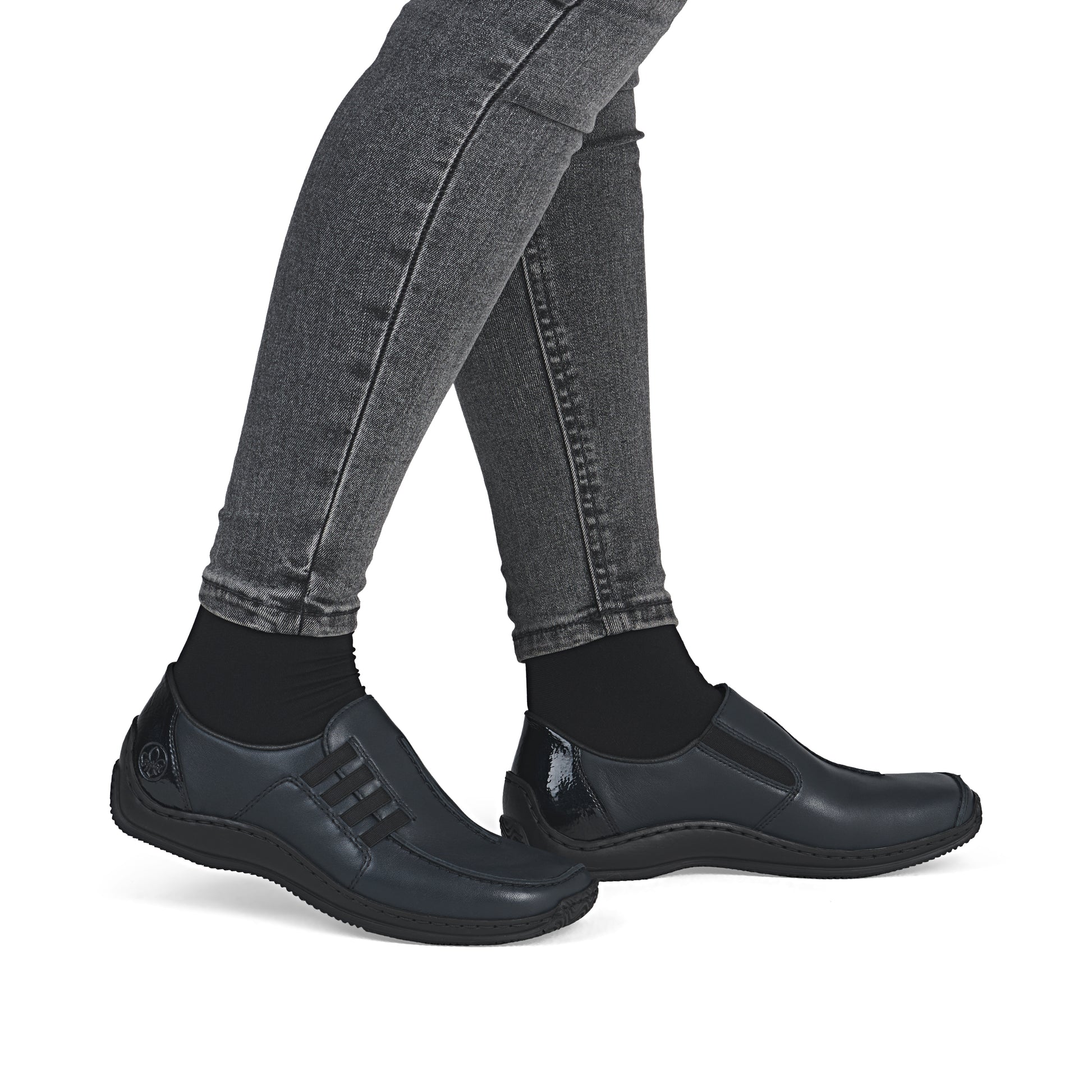 Blue Elasticated Shoes for Women | Rieker L1777-14