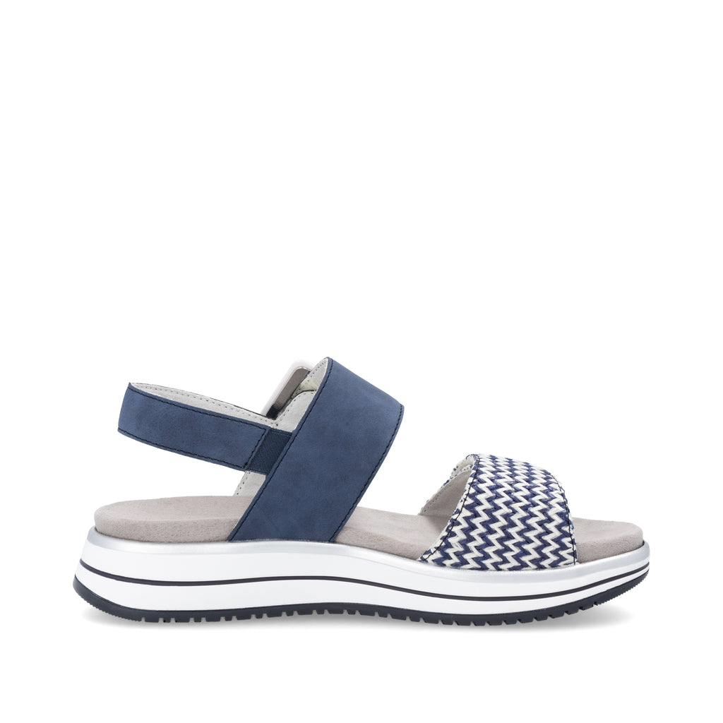 Blue Hook & Loop Sandals for Women | Remonte D1J53-14