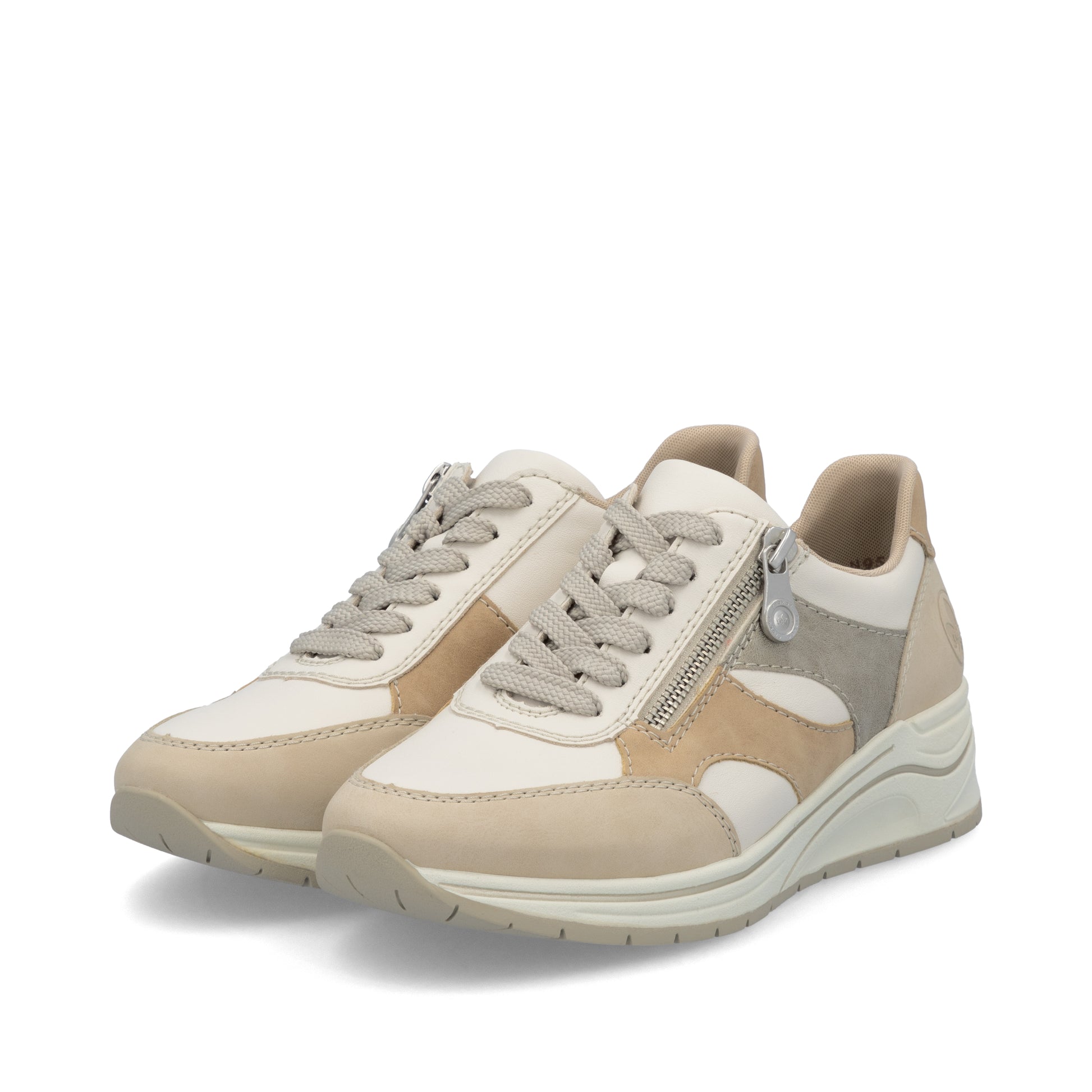 Beige Zip Shoes for Women | Rieker N9518-60