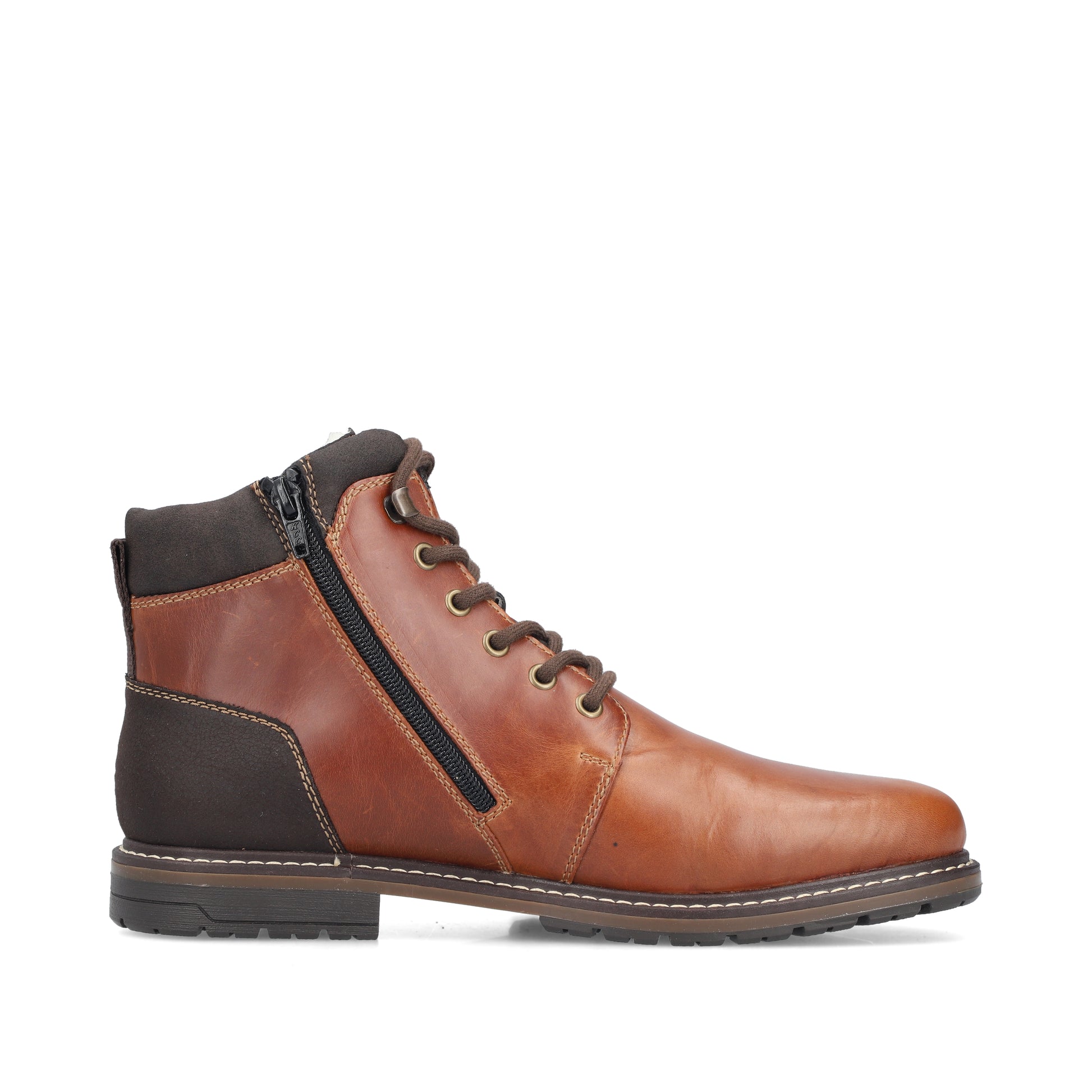Brown Zip Boots for Men | Rieker 13740-24