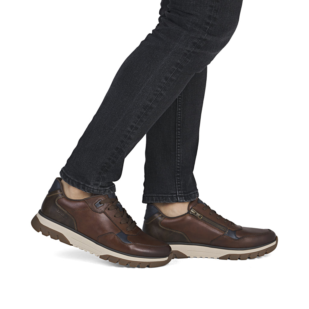 Brown Zip Shoes for Men | Rieker B9301-25