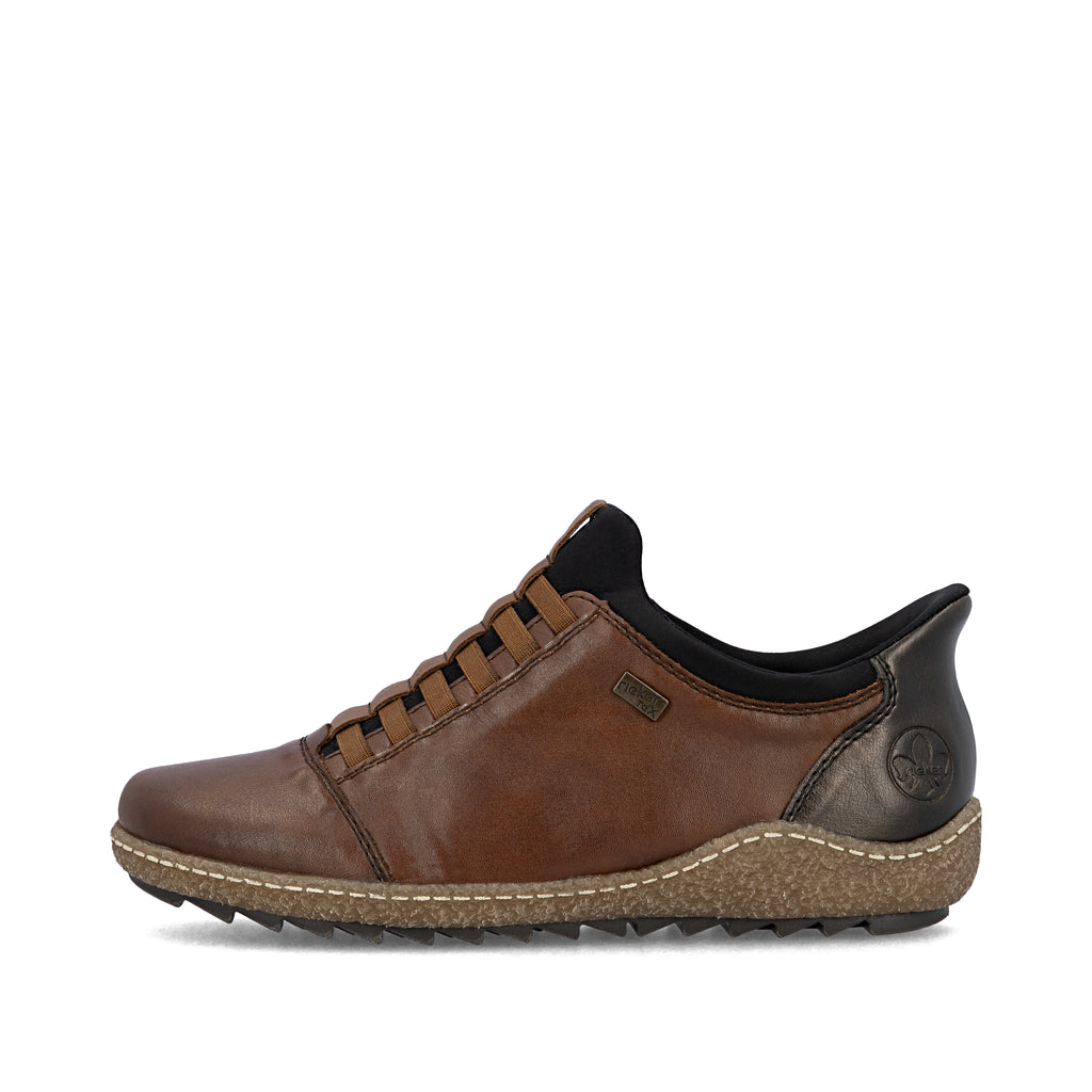 Brown Elasticated Shoes for Women | Rieker L7562-22