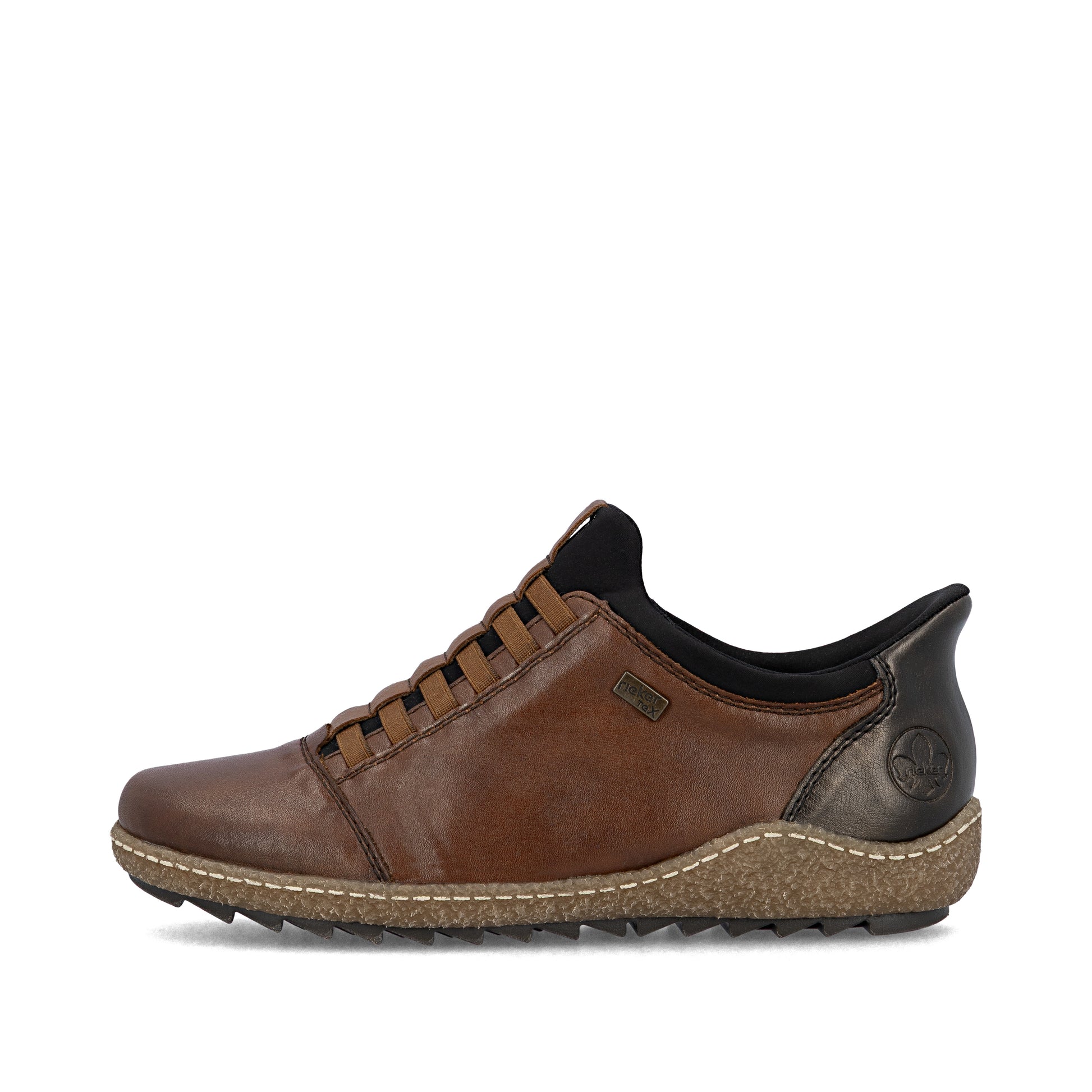 Brown Elasticated Shoes for Women | Rieker L7562-22