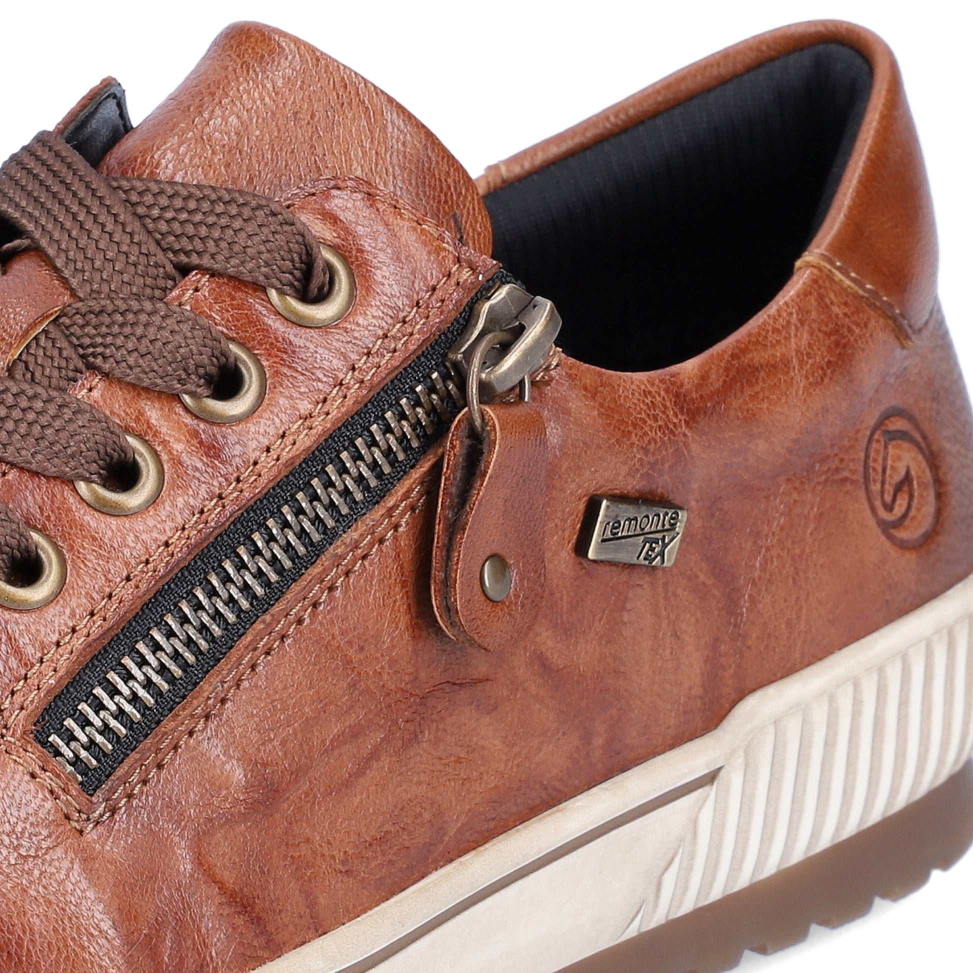 Brown Zip Shoes for Women | Remonte D0700-22