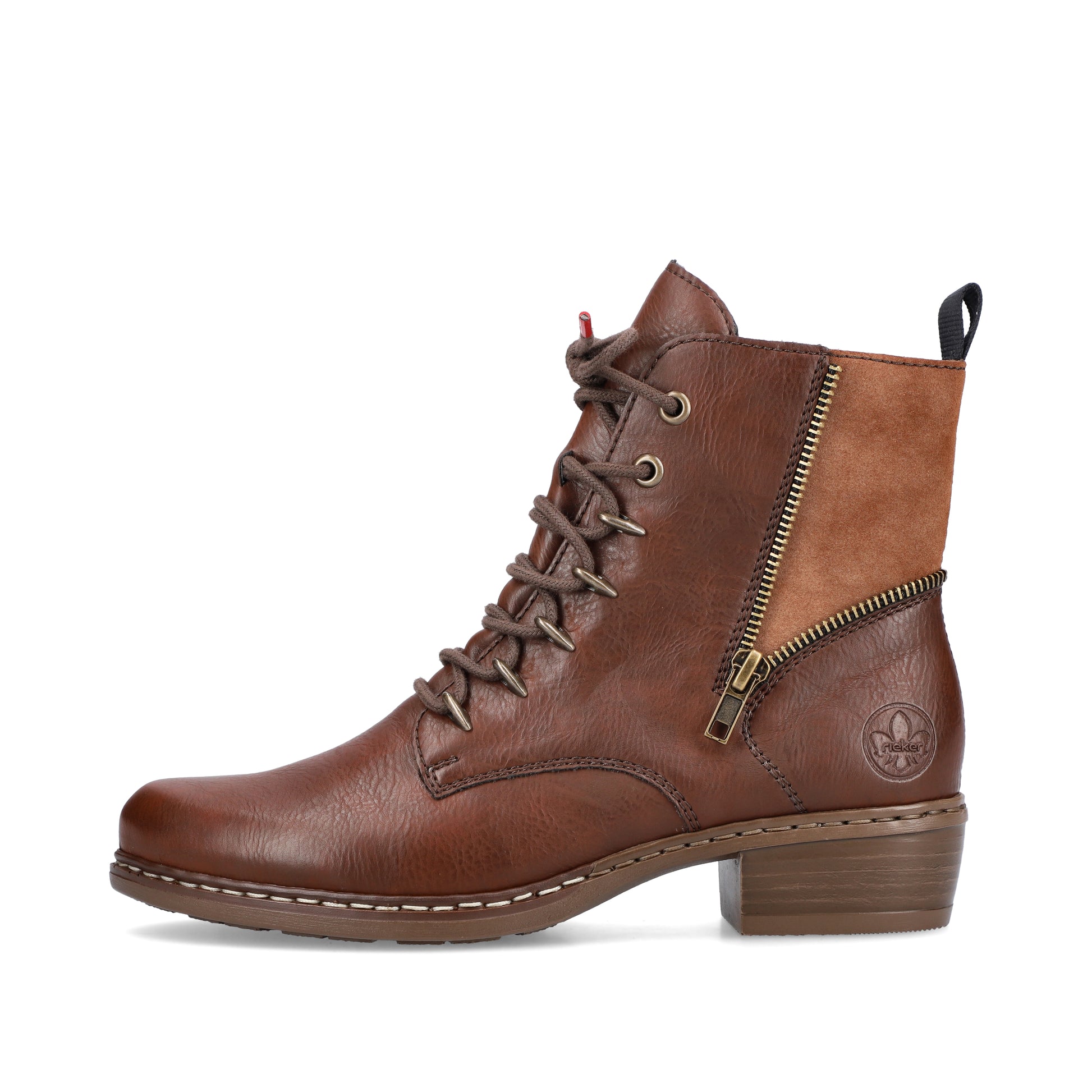 Brown Zip Boots for Women | Rieker Y0800-24