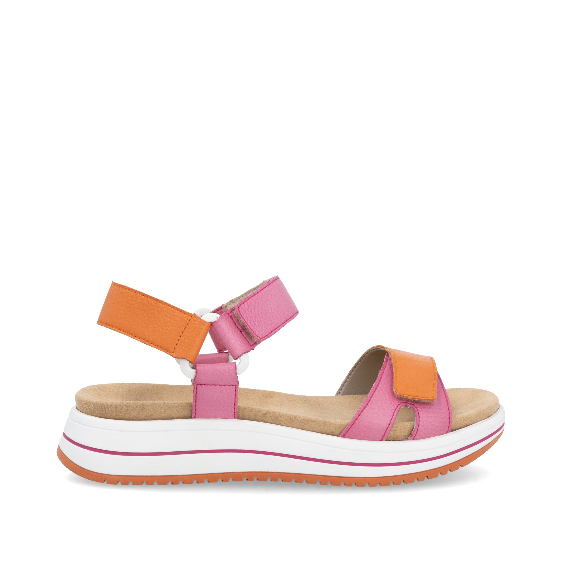 Pink Hook & Loop Sandals for Women | Remonte D1J57-31