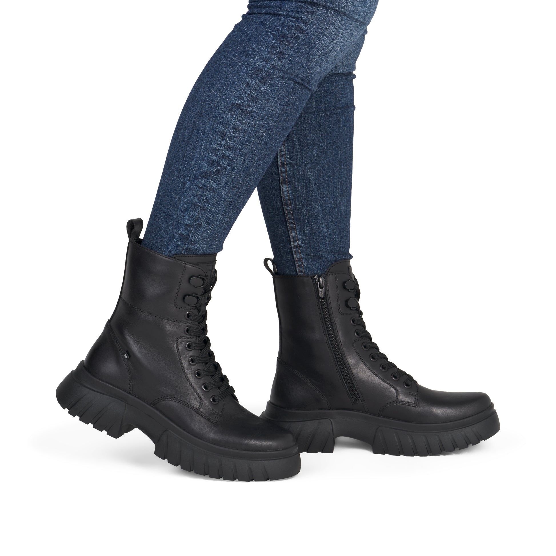 Black Zip Boots for Women | Rieker Sport W1870-02