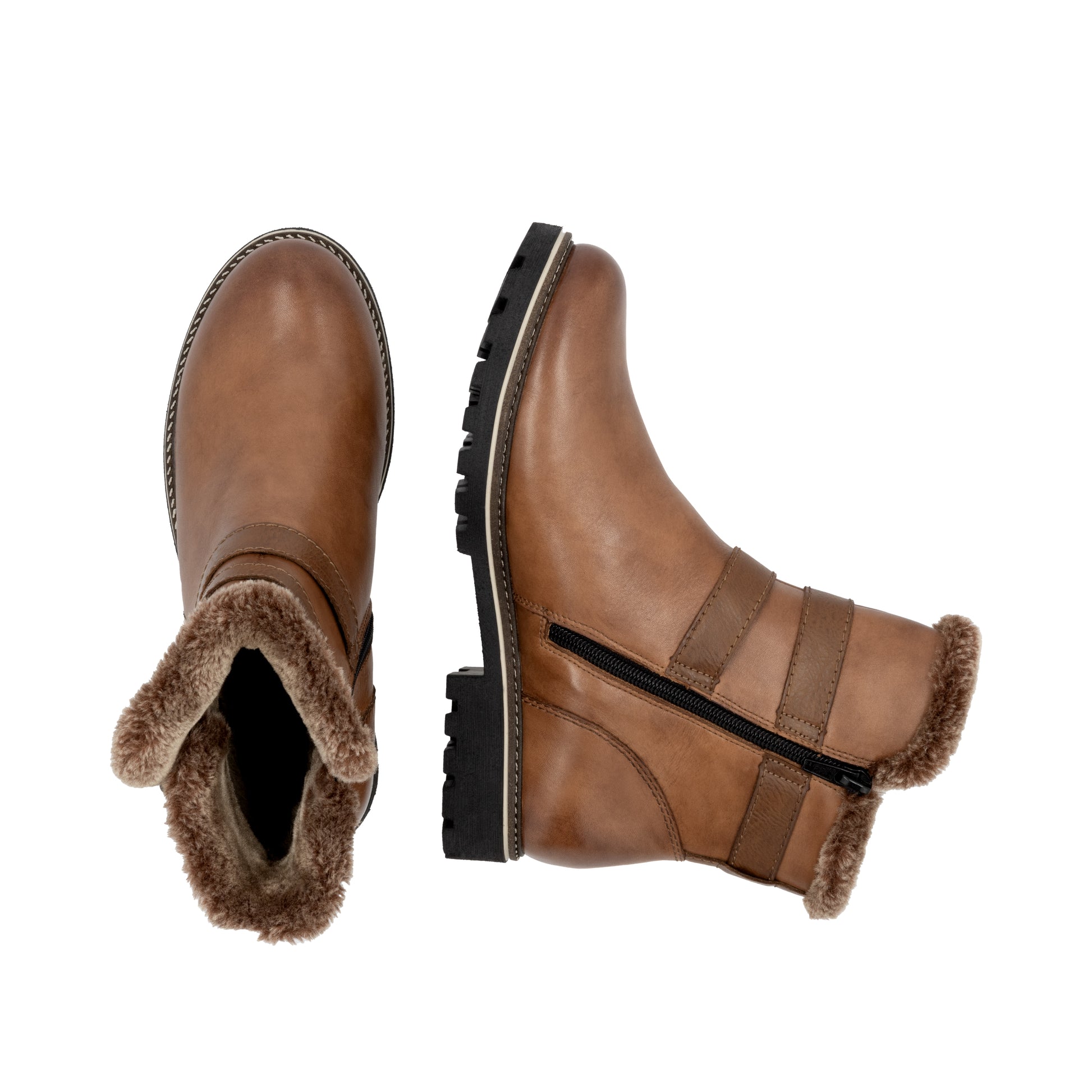 Brown Zip Boots for Women | Remonte D8484-24
