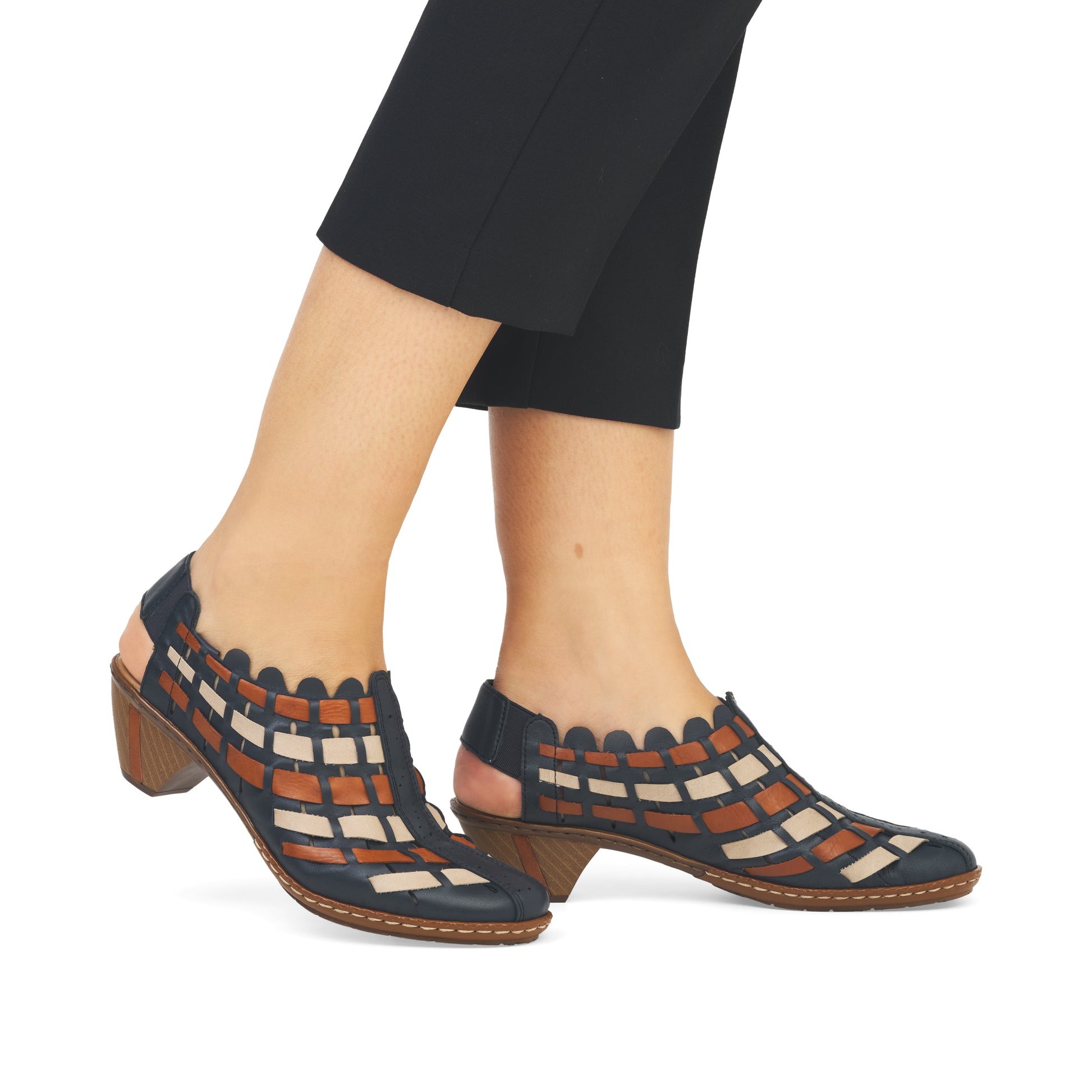 Blue Elasticated Shoes for Women | Rieker 46778-14