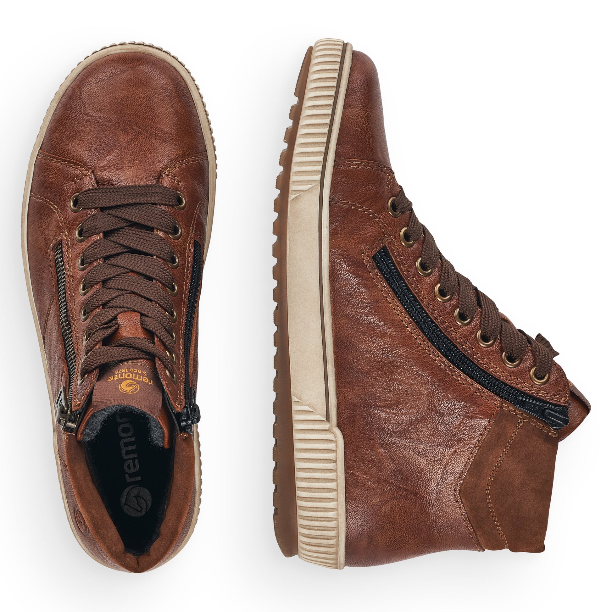 Brown Zip Boots for Women | Remonte D0772-22