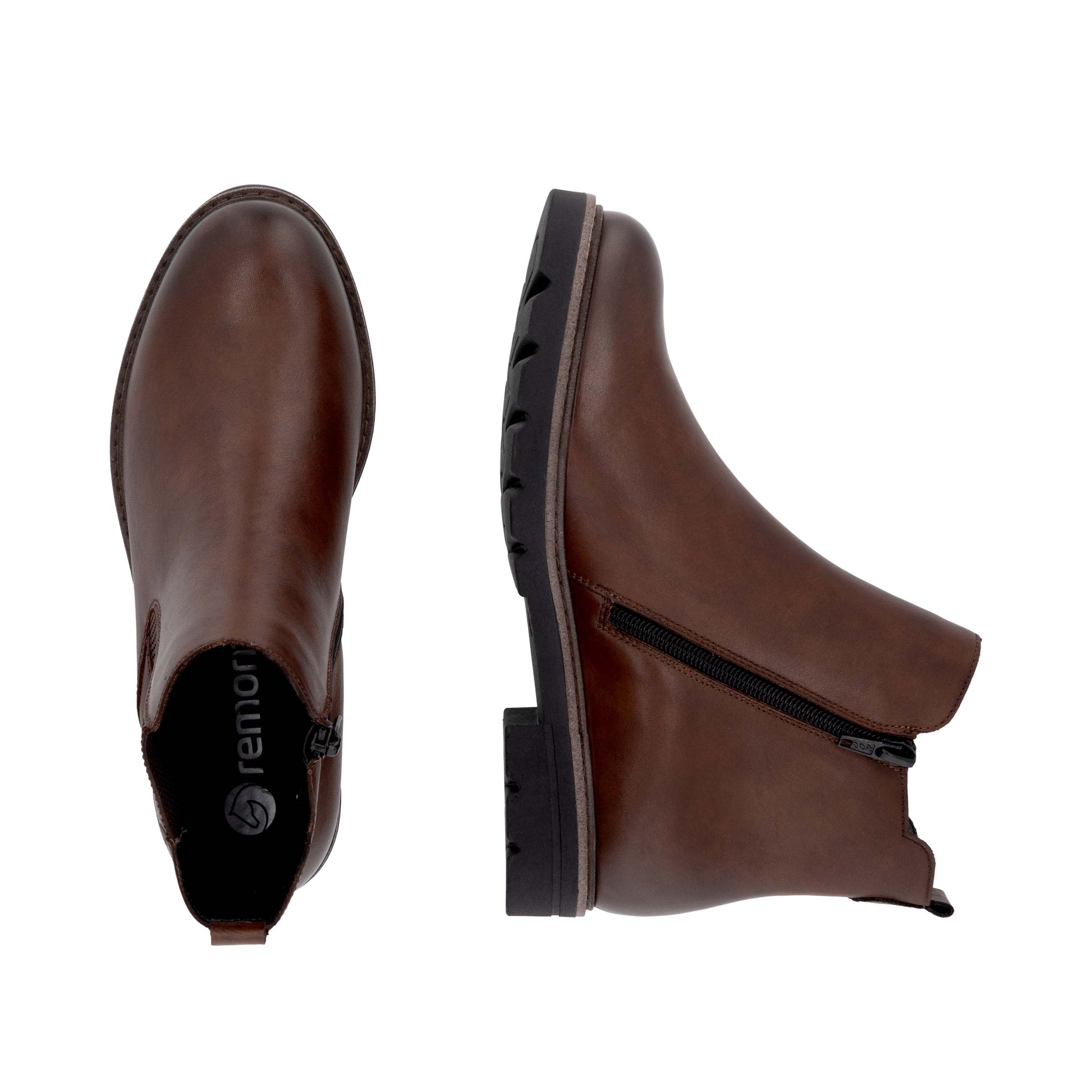 Brown Zip Boots for Women | Remonte D2Q70-22