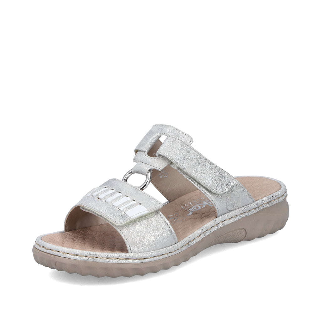 Grey Hook & Loop Sandals for Women | Rieker 60481-40