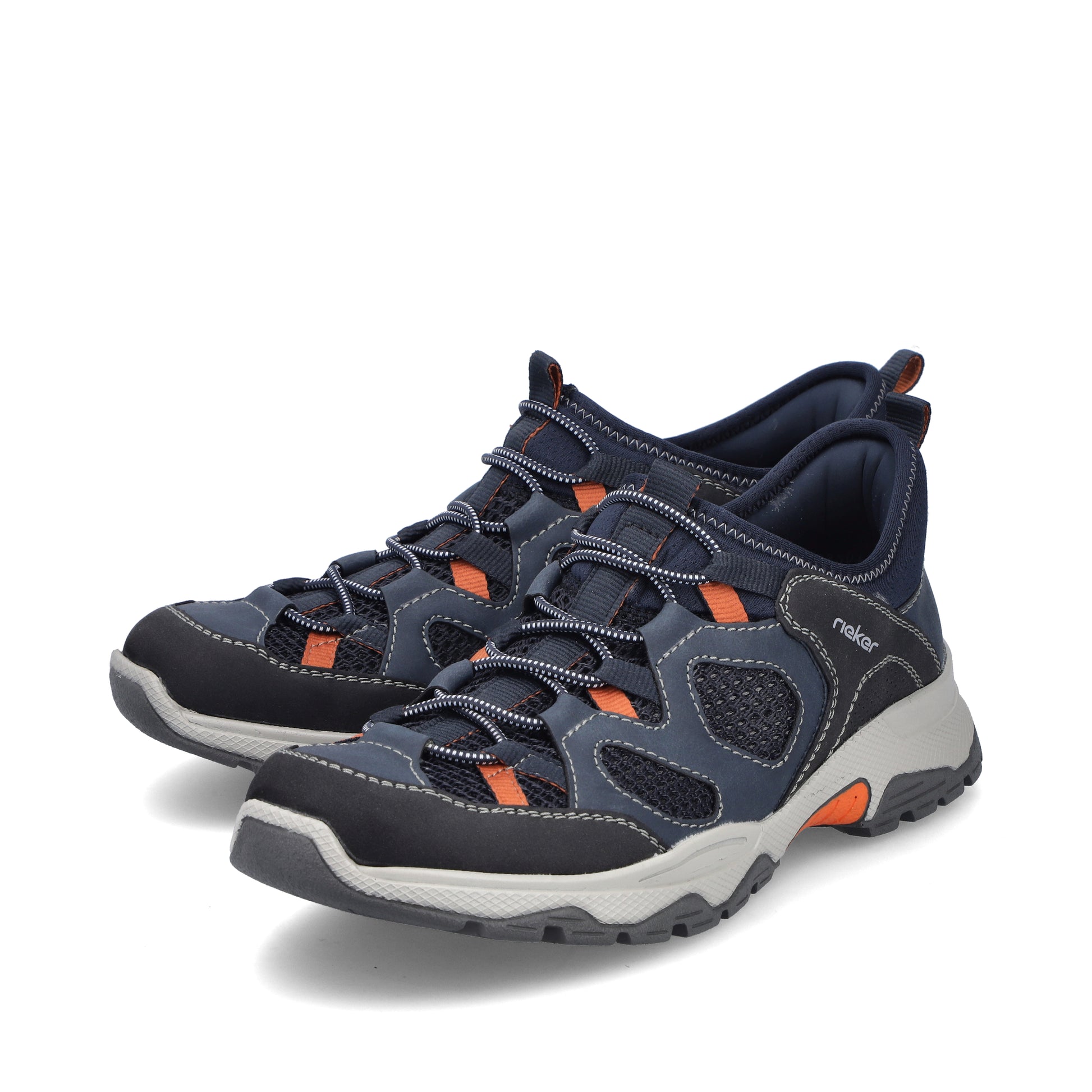 Blue Elasticated Shoes for Men | Rieker B8350-14