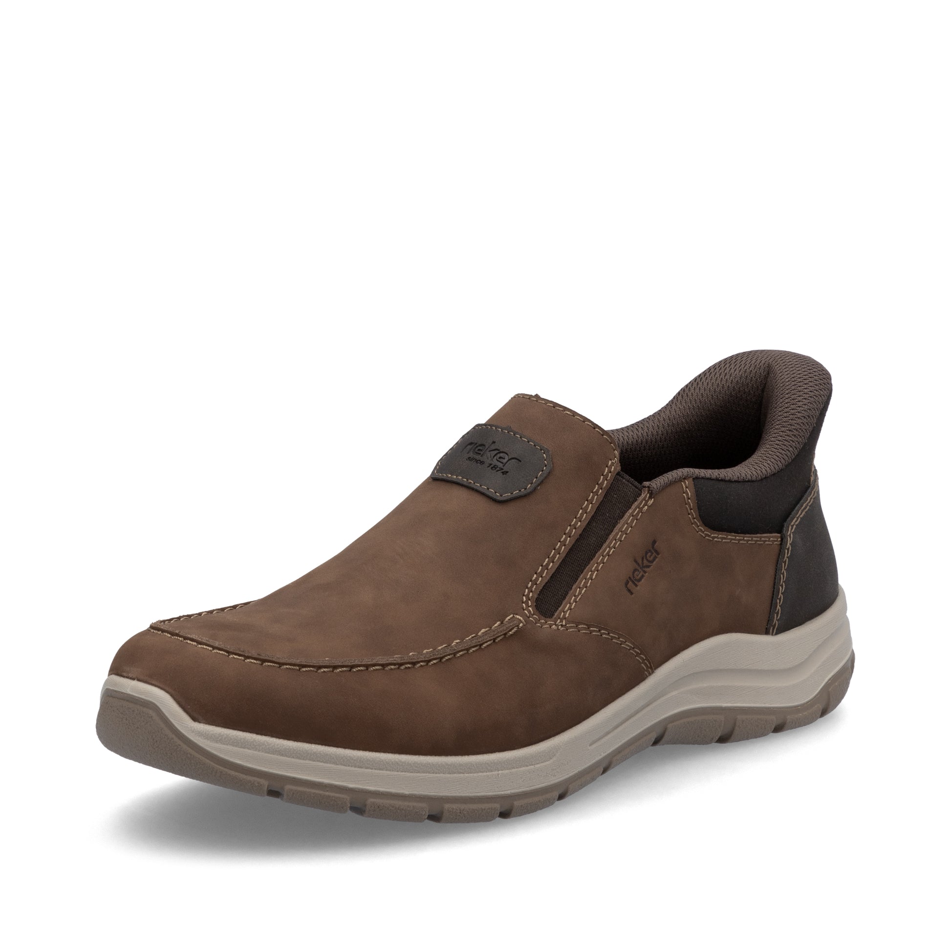Brown Elasticated Shoes for Men | Rieker 03655-24