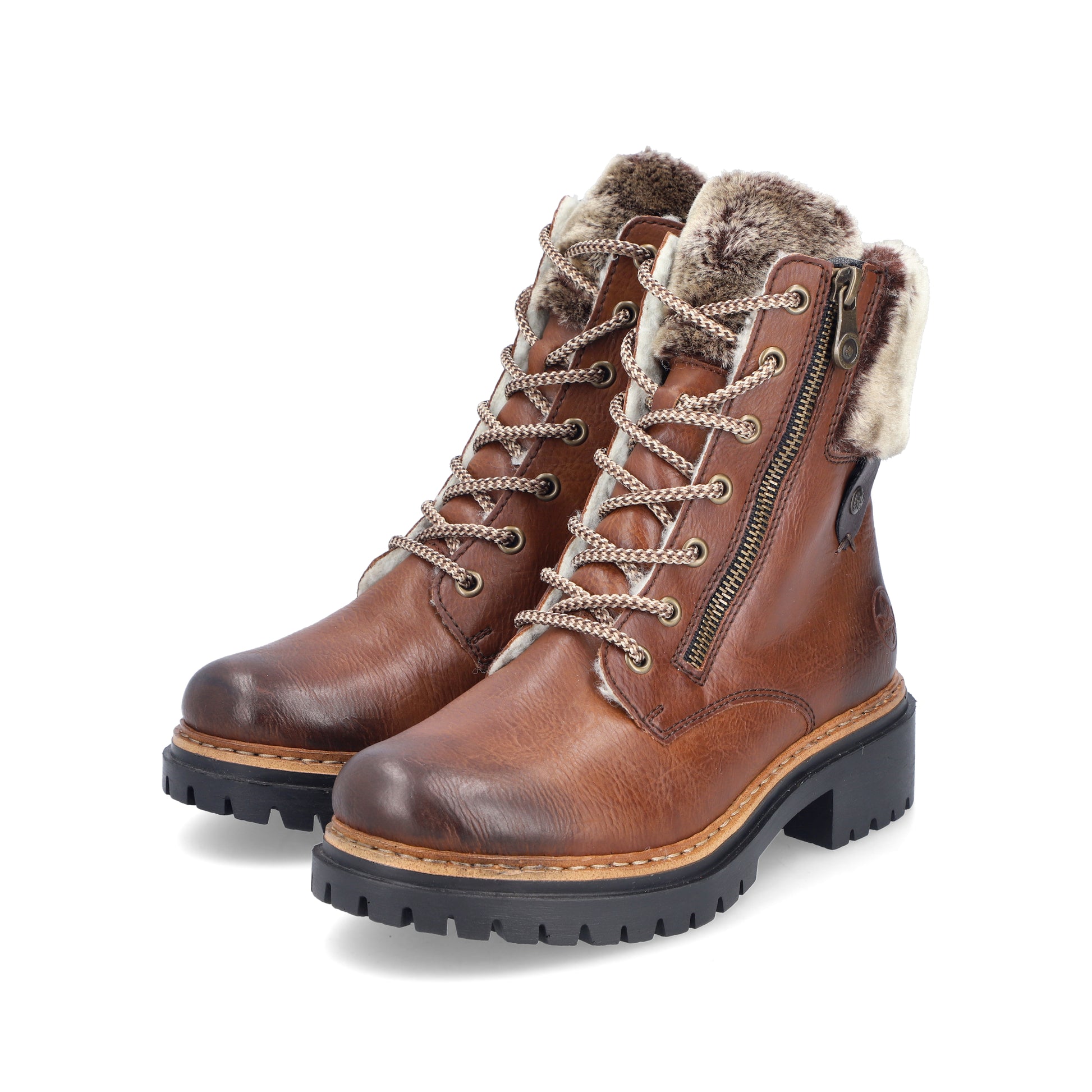 Brown Zip Boots for Women | Rieker 72608-24