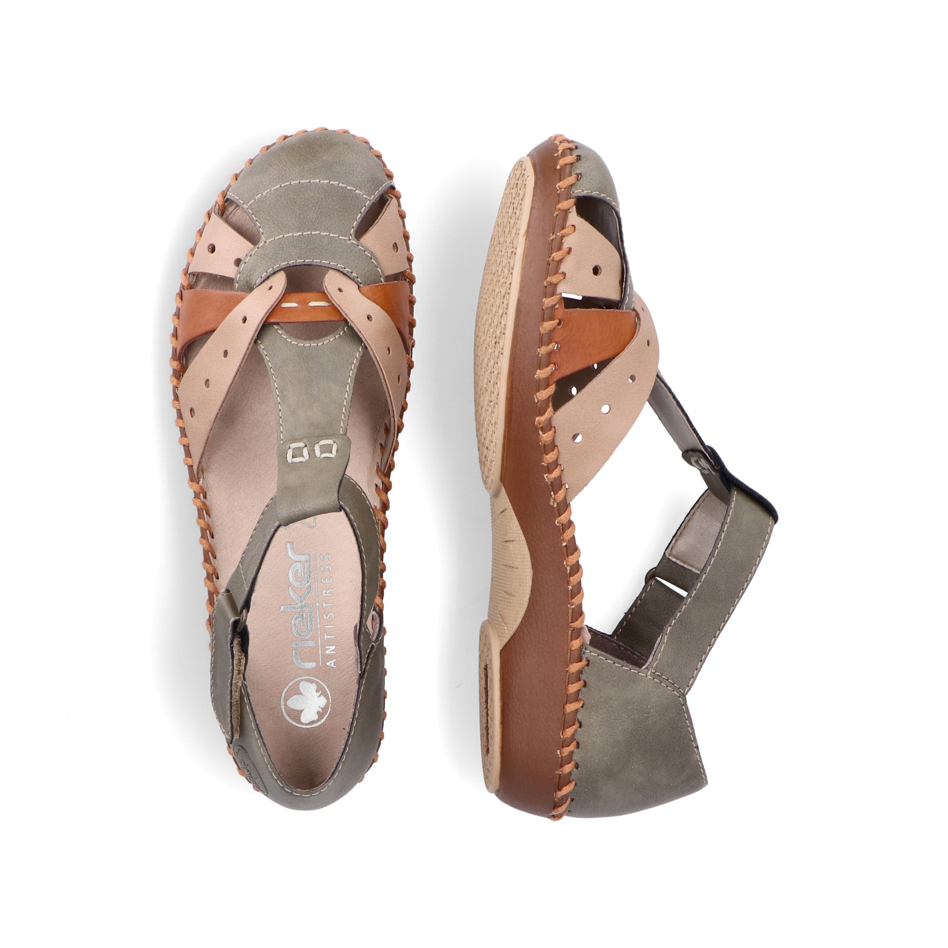 Green Hook & Loop Shoes for Women | Rieker M1655-54