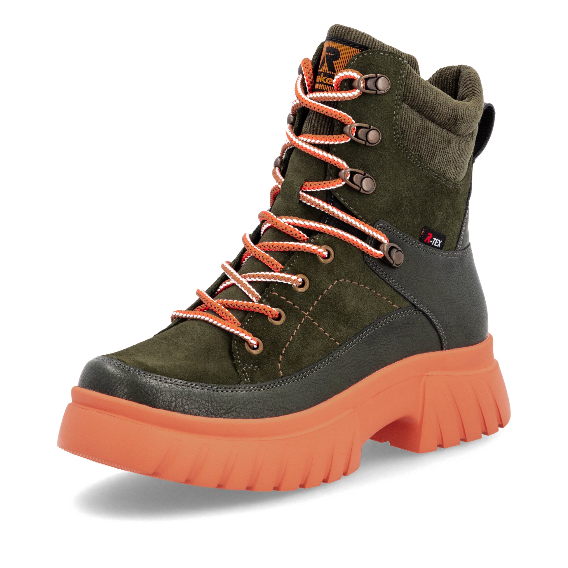 Green Zip Boots for Women | Rieker Sport W1871-54