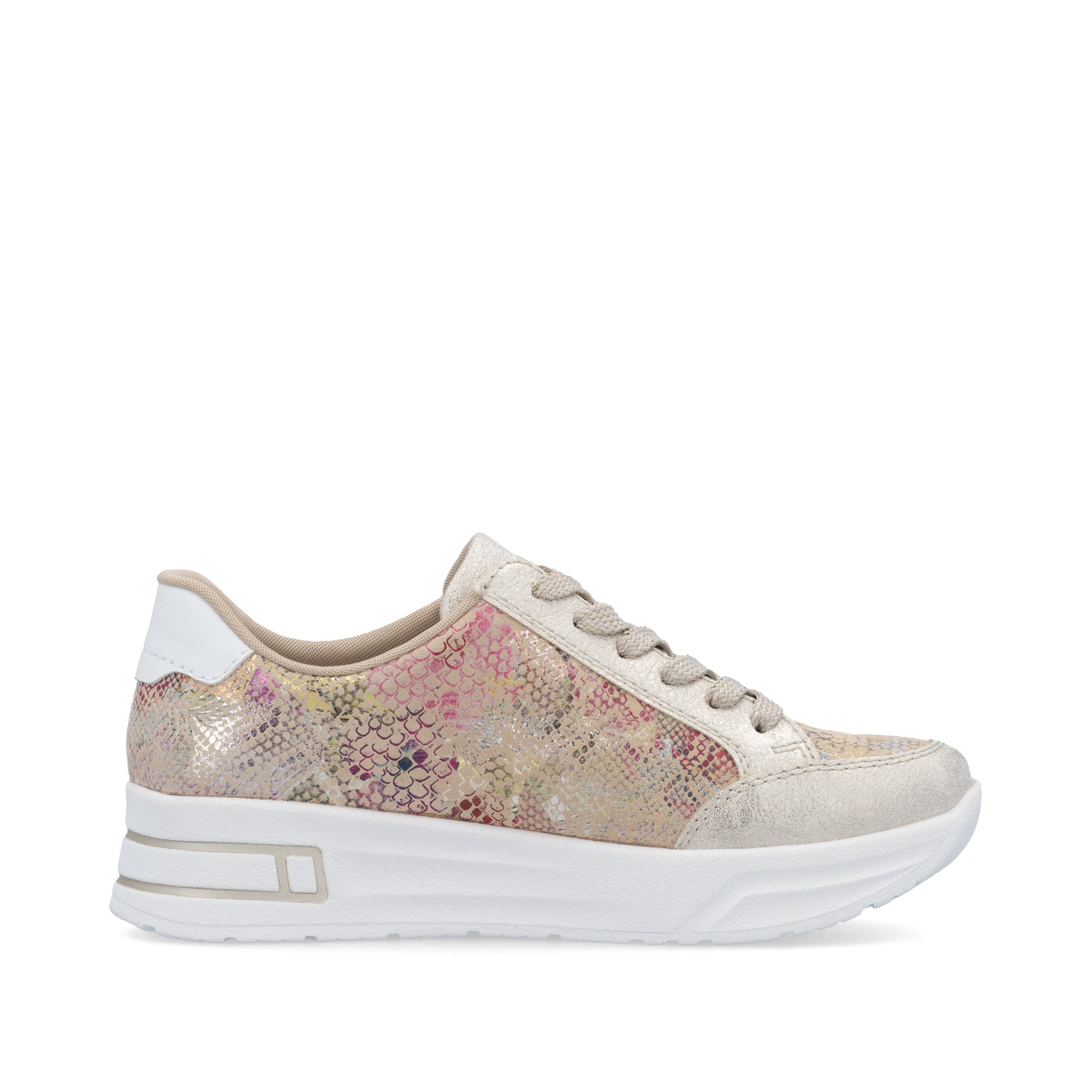 Beige Zip Shoes for Women | Rieker N8103-60