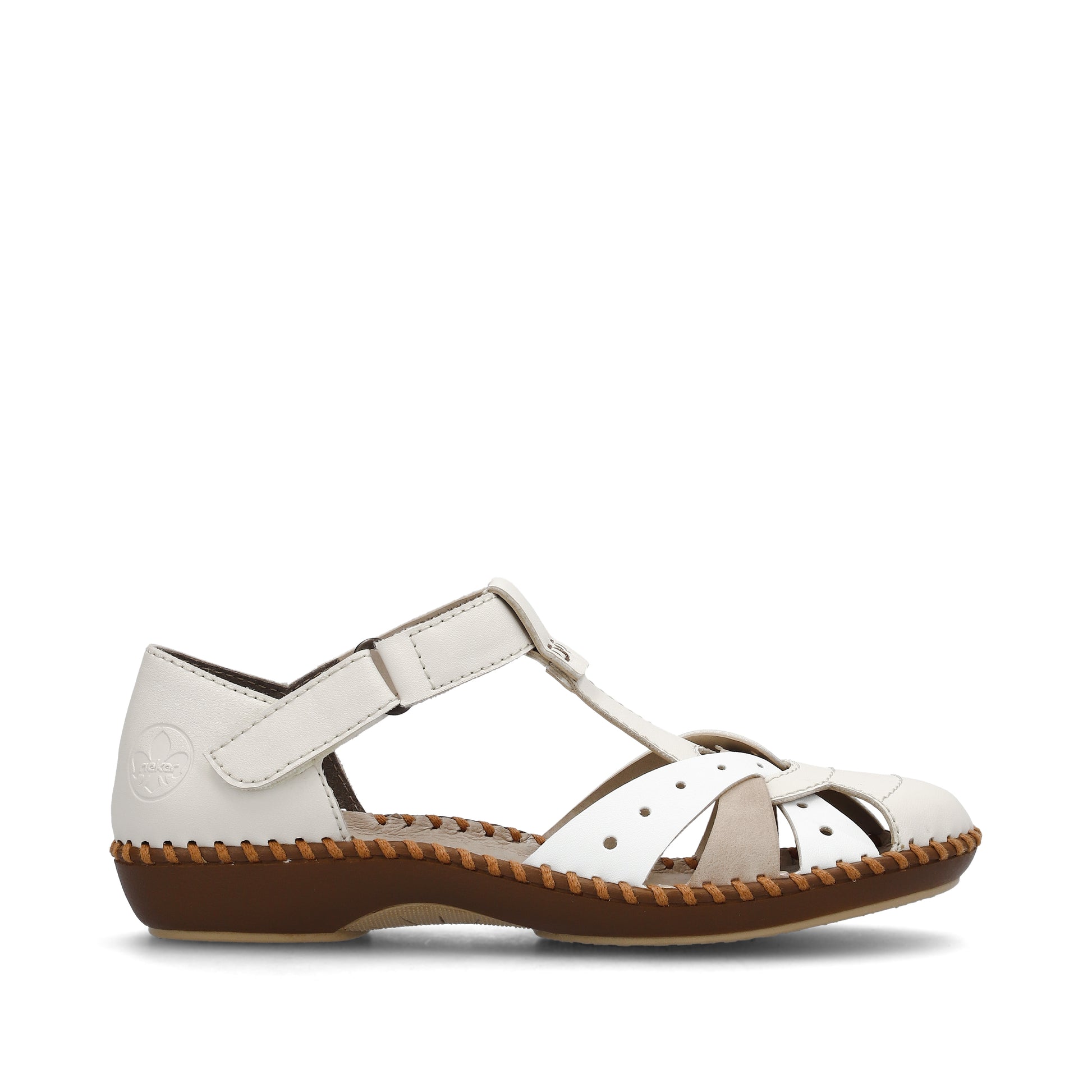 Beige Hook & Loop Shoes for Women | Rieker M1655-61