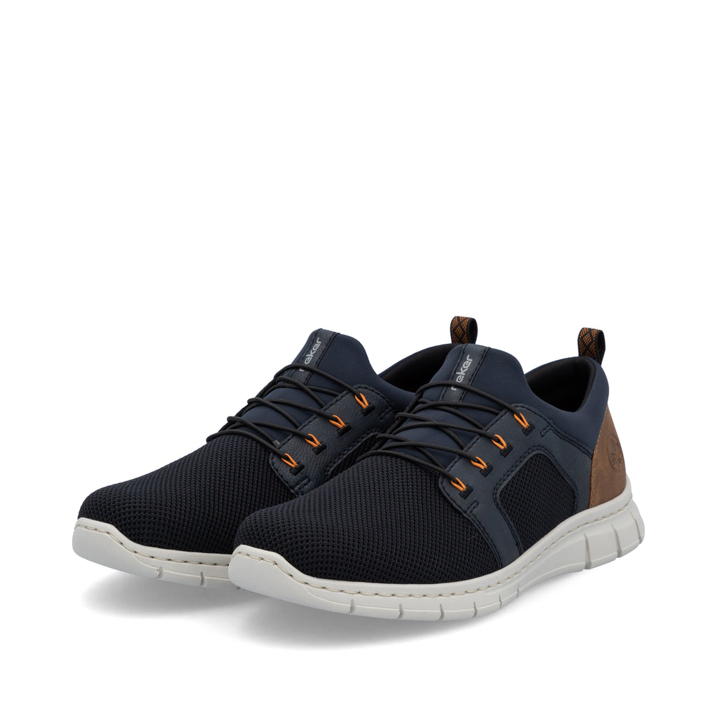 Blue Elasticated Shoes for Men | Rieker B7796-14