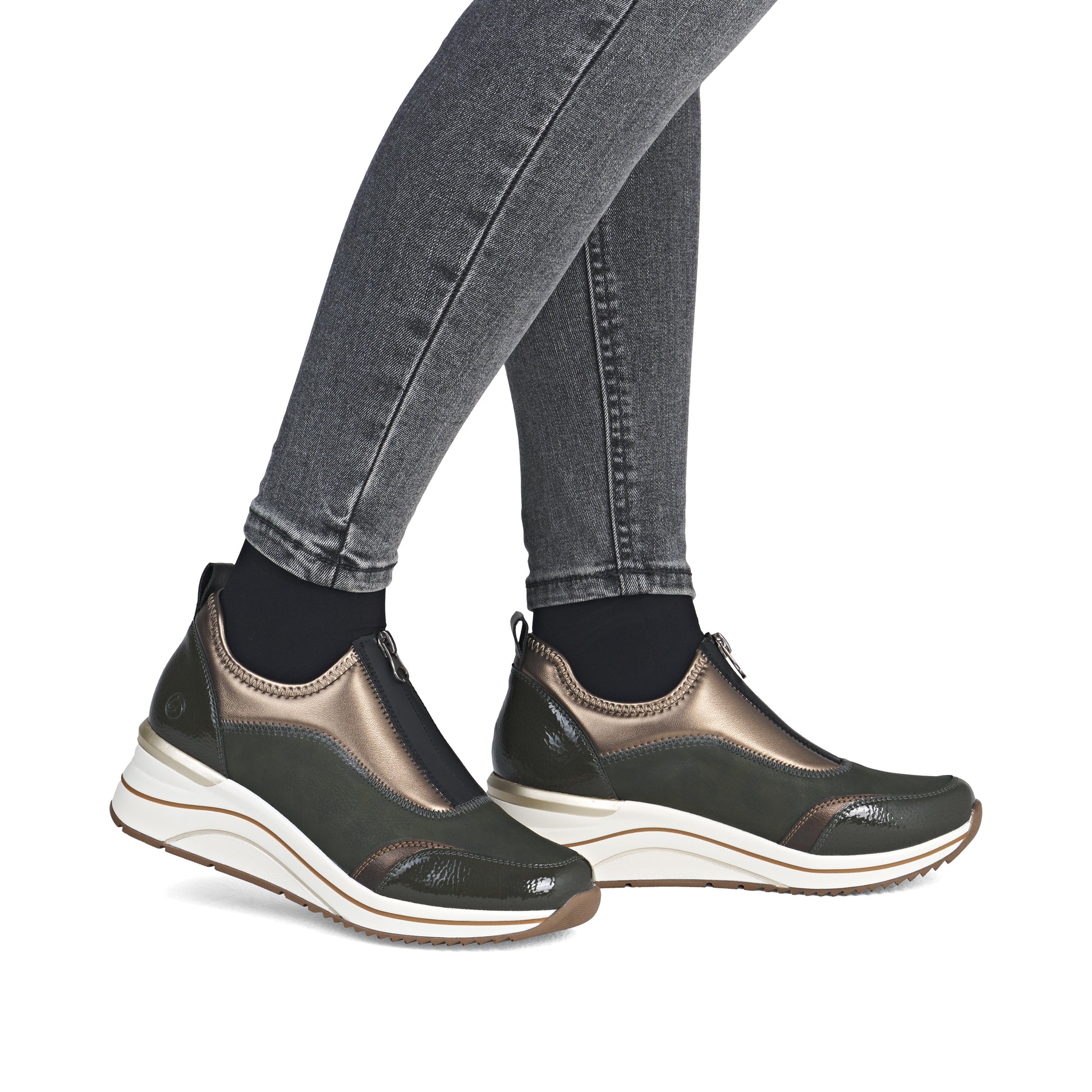 Green Zip Shoes for Women | Remonte D0T08-54