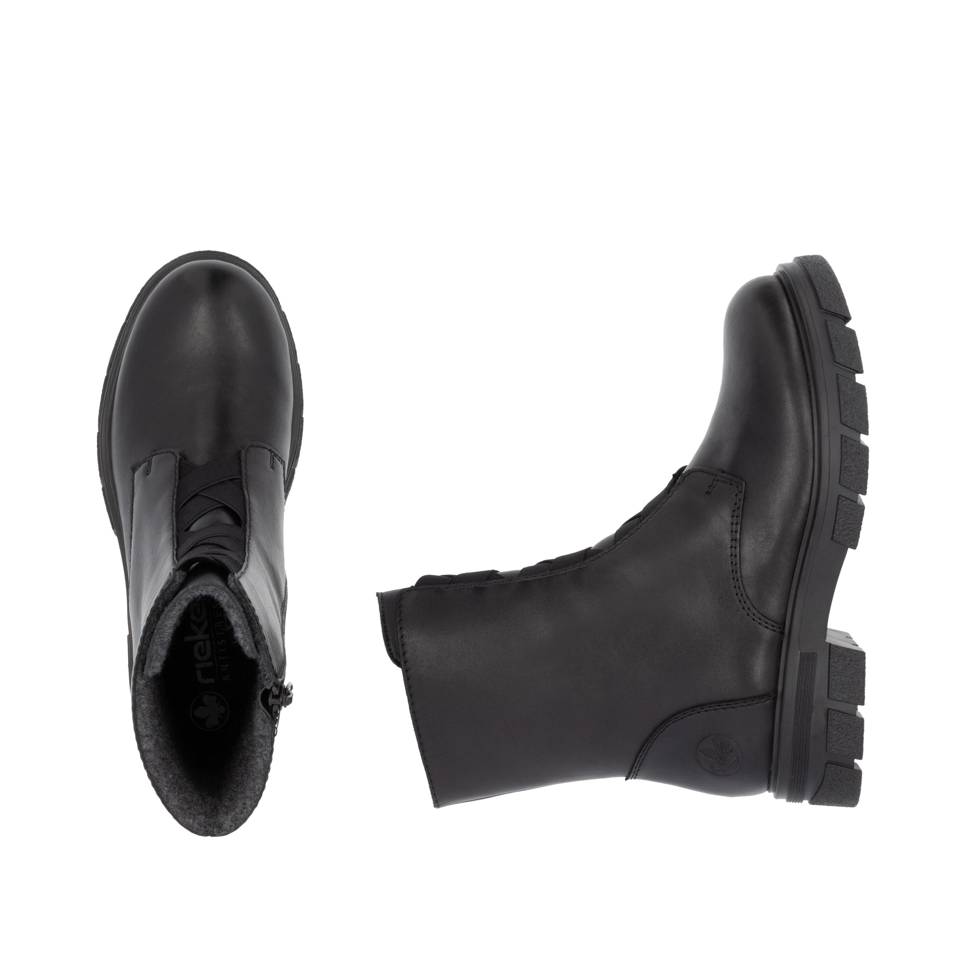 Black Zip Boots for Women | Rieker Z9179-00
