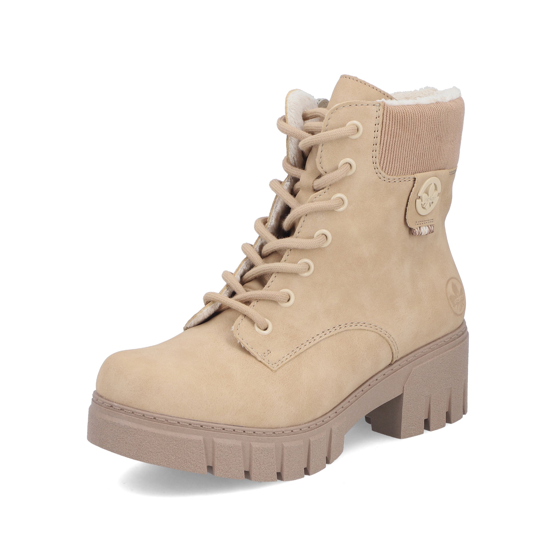 Beige Zip Boots for Women | Rieker 74532-60