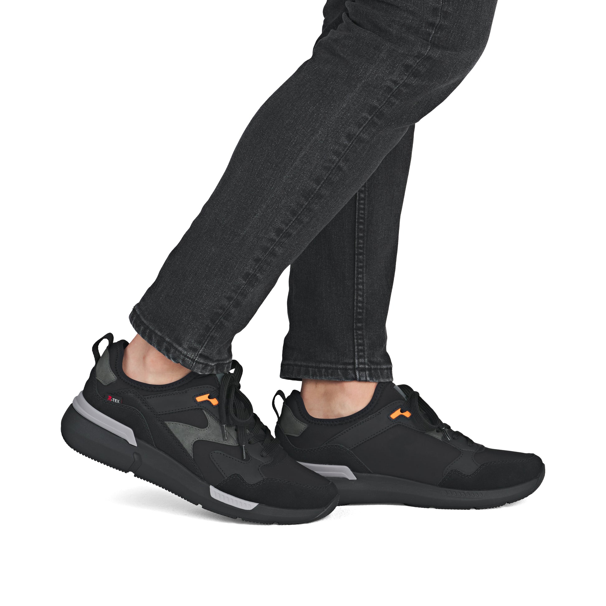Black Elasticated Shoes for Men | Rieker U1403-01