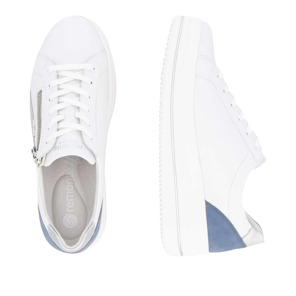White Zip Shoes for Women | Remonte D1C01-84