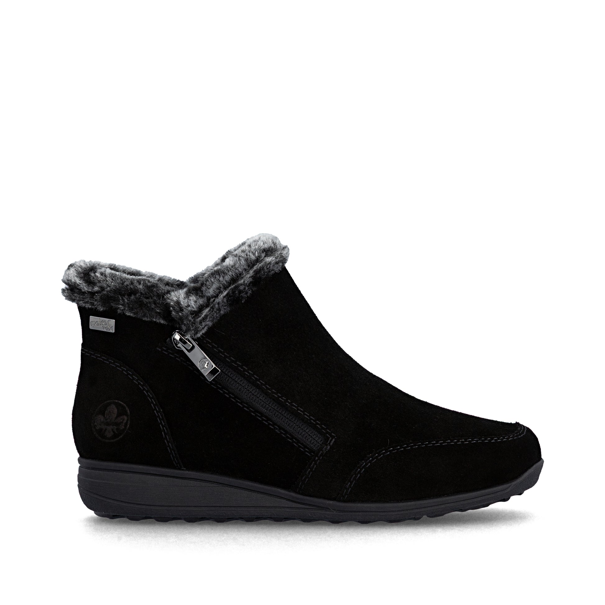 Black Zip Boots for Women | Rieker 47256-00