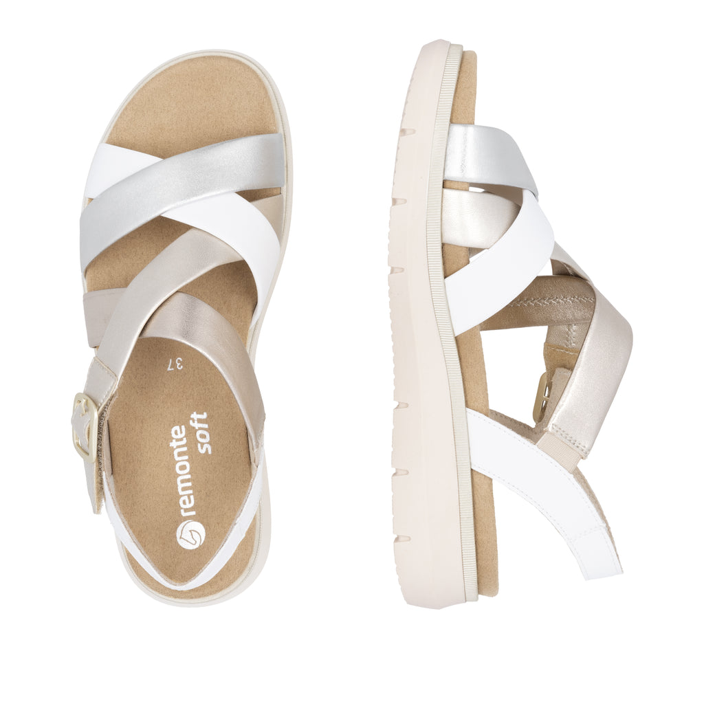 Metallic Hook & Loop Sandals for Women | Remonte D2K53-91