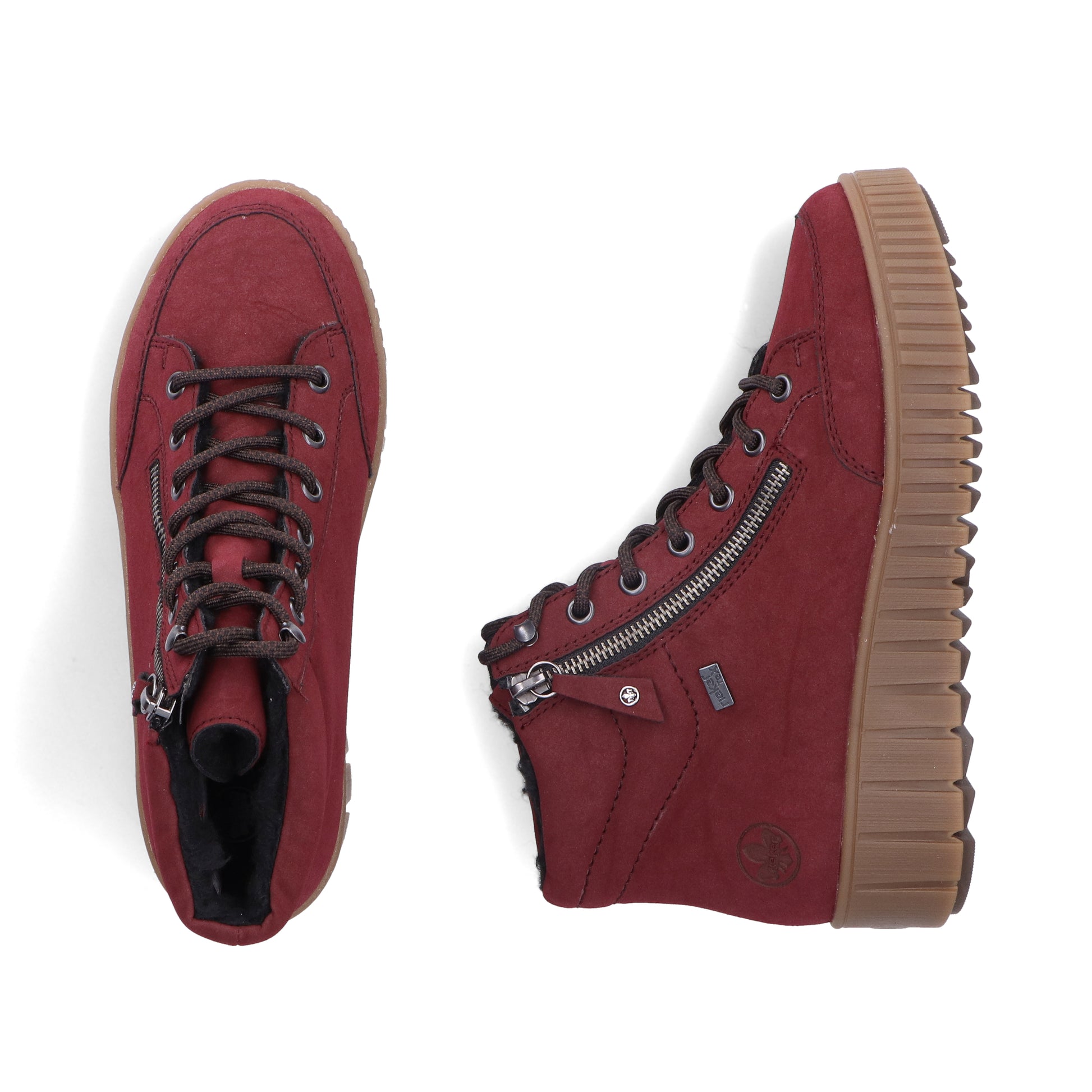 Red Zip Boots for Women | Rieker Y6104-35