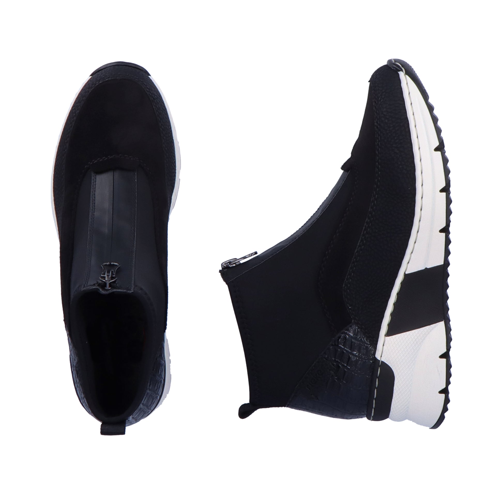 Black Zip Boots for Women | Rieker N6352-00