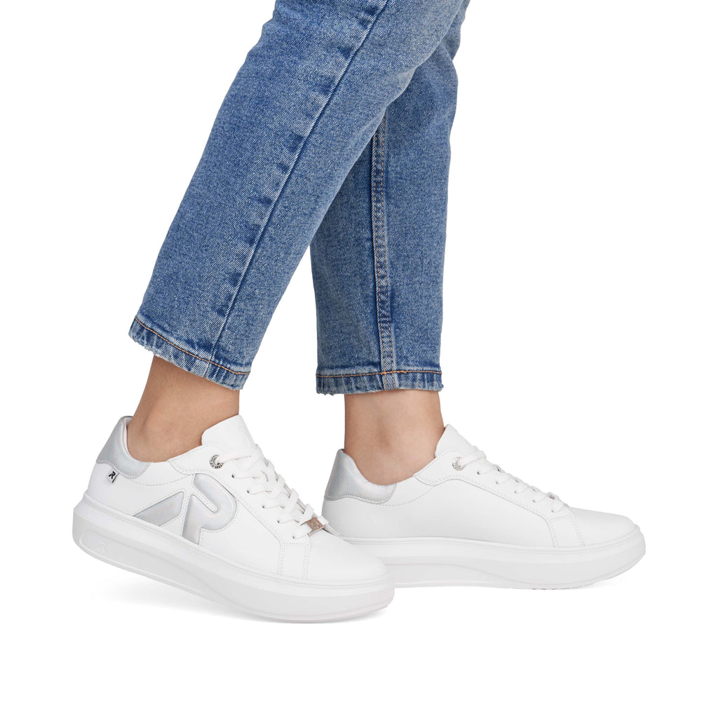 White Elasticated Shoes for Women | Rieker Sport W1204-82