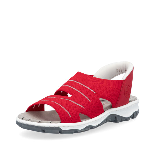 Rieker Woman's Sandals - Red | 68895-33