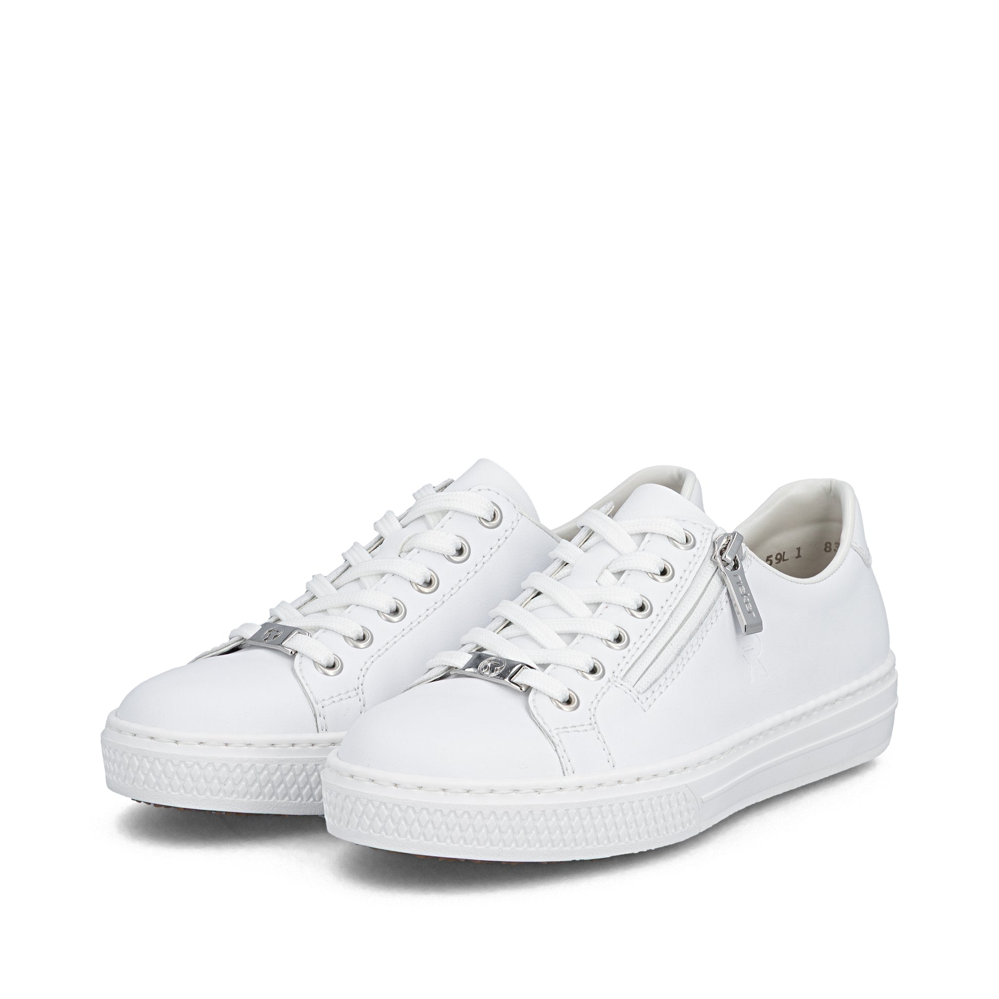 White Zip Shoes for Women | Rieker L59L1-83
