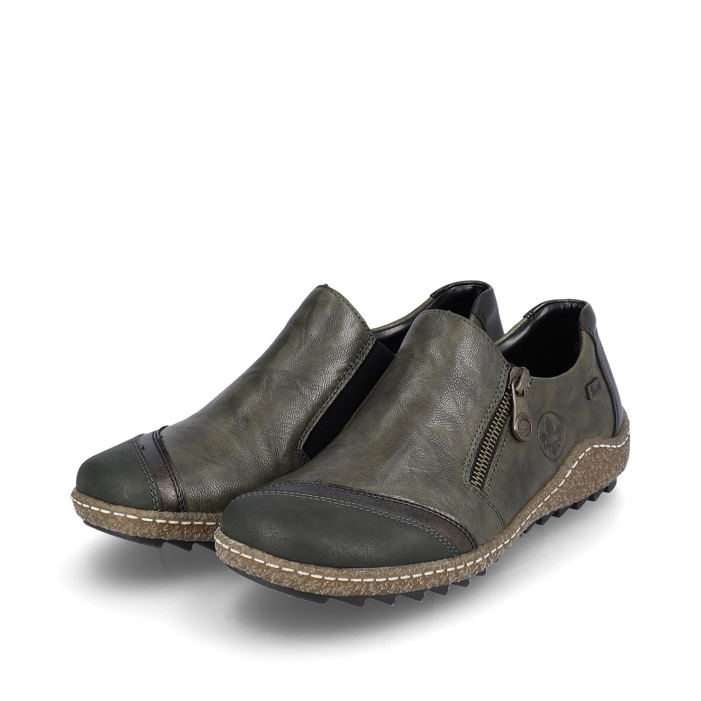 Green Zip Shoes for Women | Rieker L7571-54