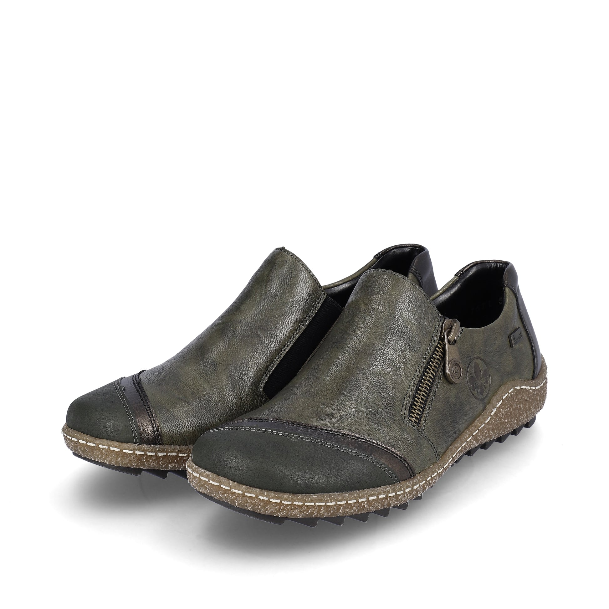 Green Zip Shoes for Women | Rieker L7571-54