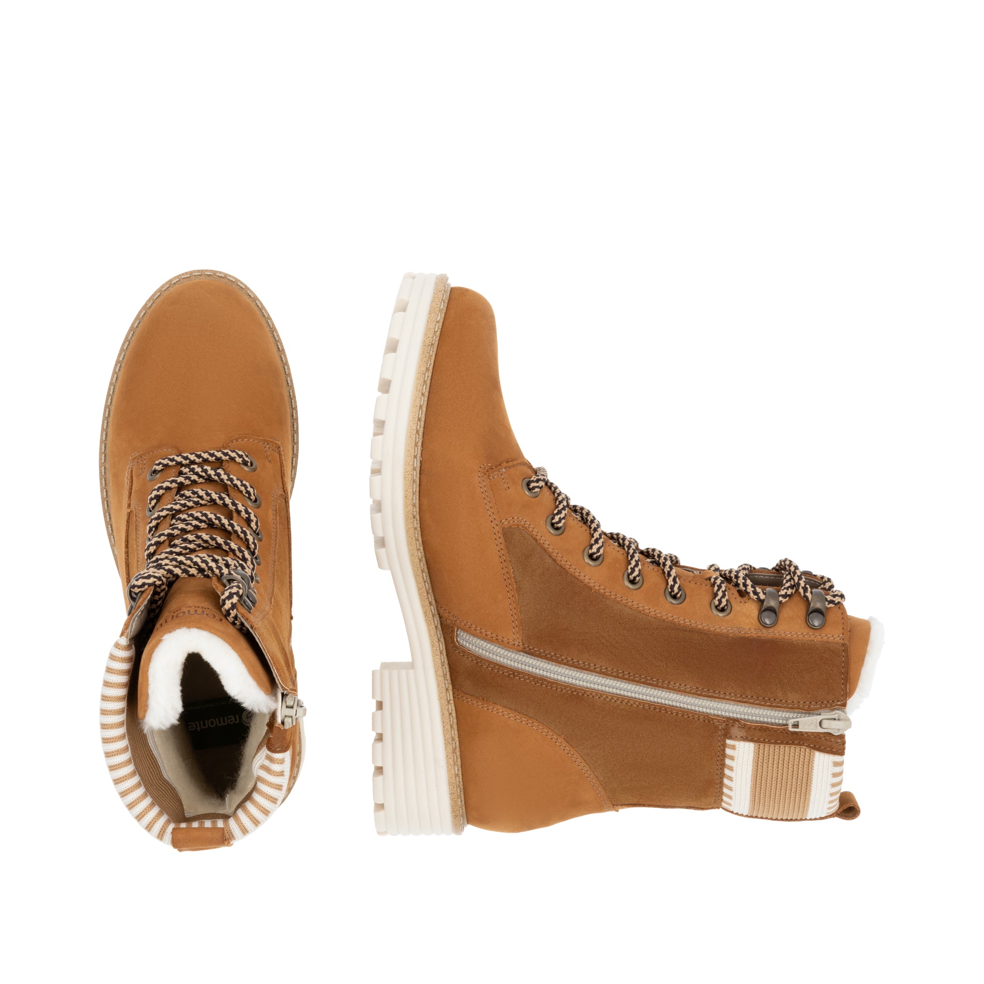 Brown Zip Boots for Women | Remonte D0W77-22