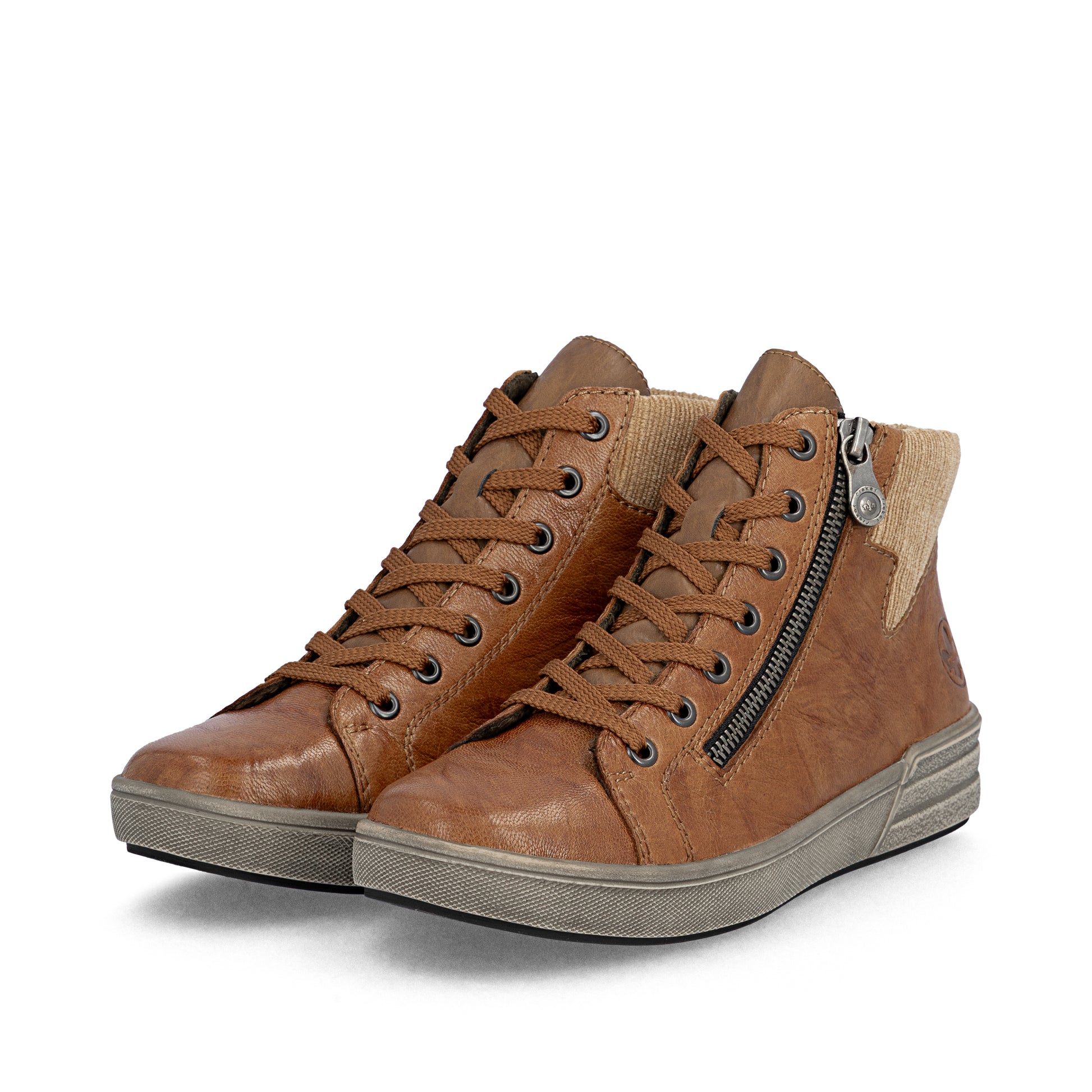 Brown Zip Boots for Women | Rieker X0709-22