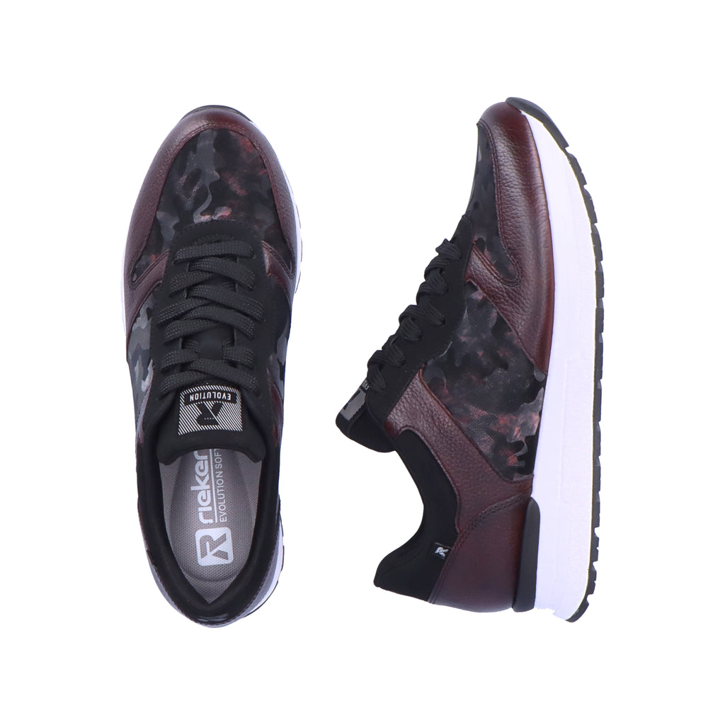 Red Lace-Up Shoes for Women | Rieker Sport 40804-35