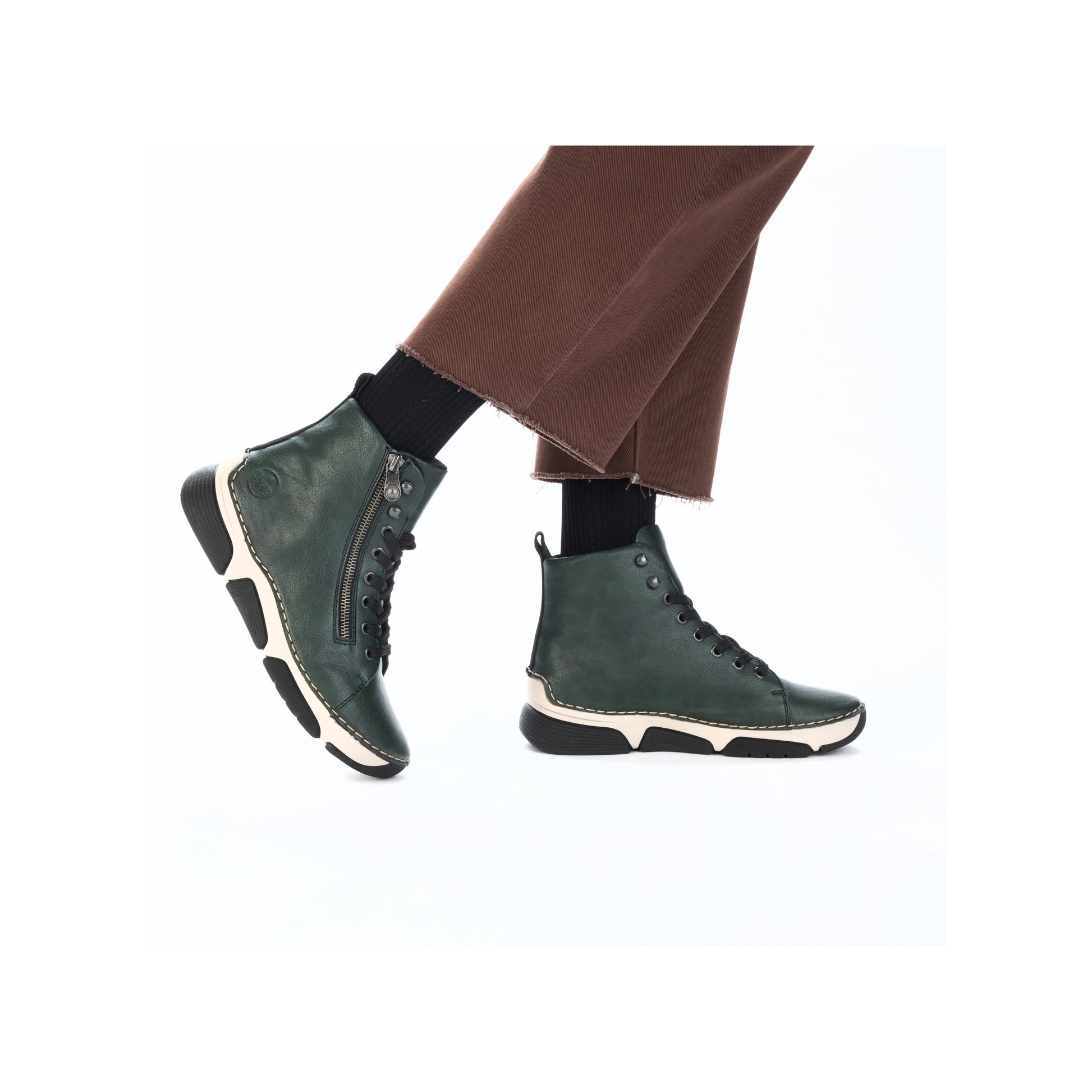 Green Zip Boots for Women | Rieker 45920-54