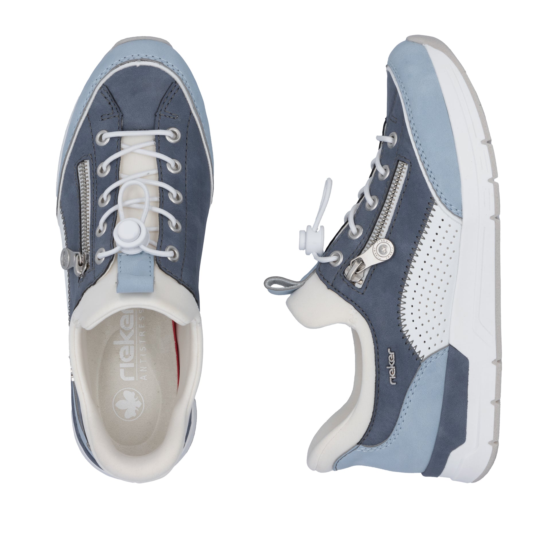 Blue Elasticated Shoes for Women | Rieker 58962-10