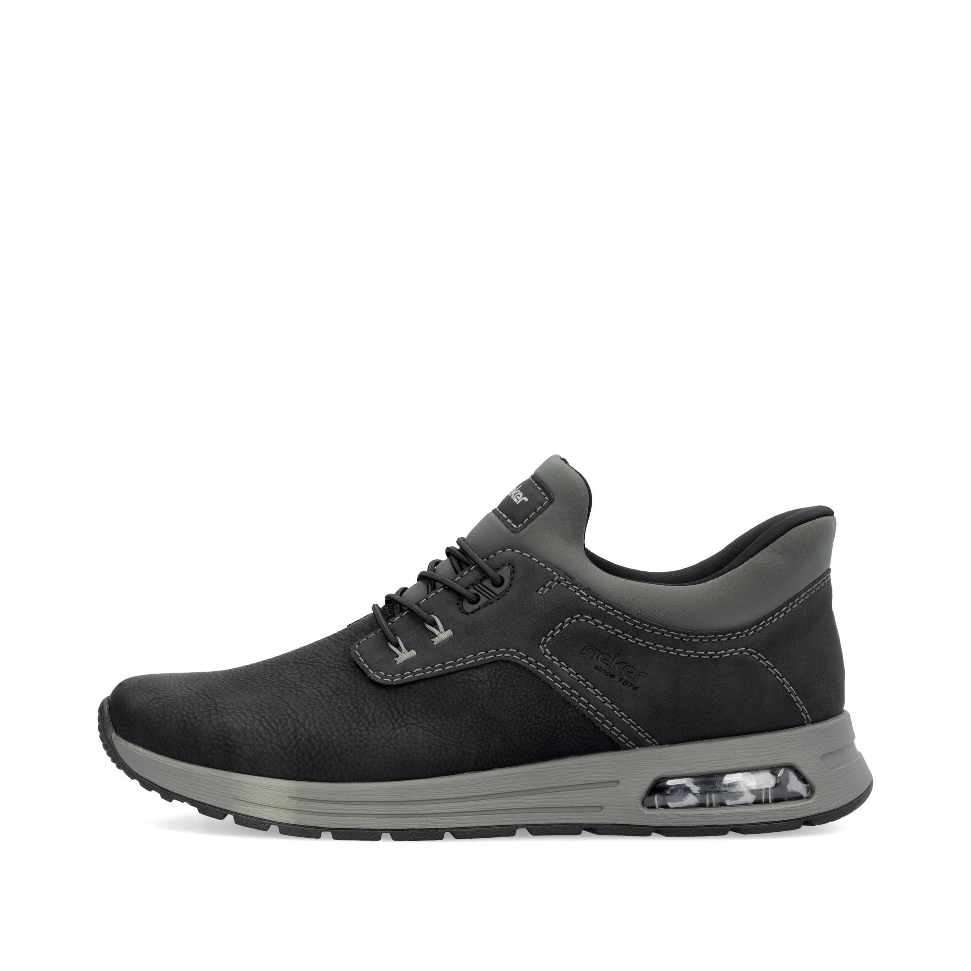 Black Elasticated Shoes for Men | Rieker B1051-00