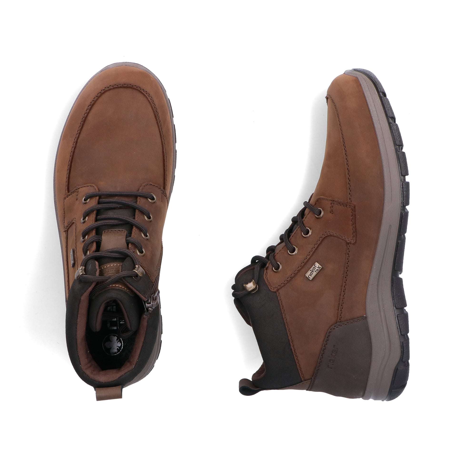 Brown Zip Boots for Men | Rieker 03630-22